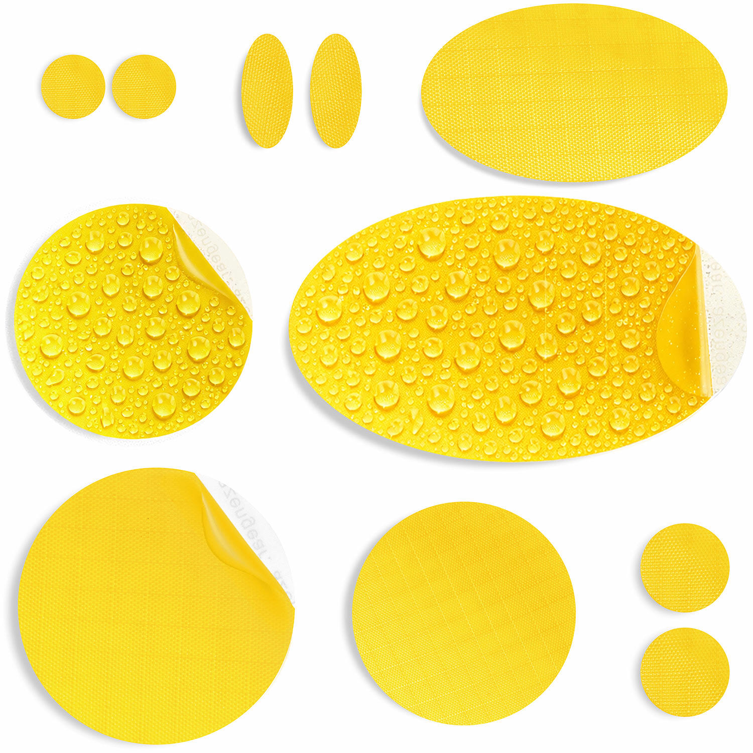 Łatki naprawcze do kurtek puchowych, wodoodporne do naprawy dziur (żółte)
