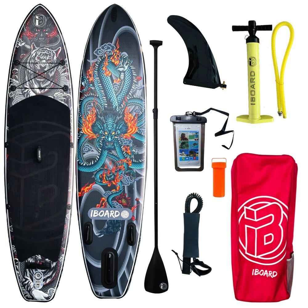 Deska SUP iBoard 11' Black Tiger