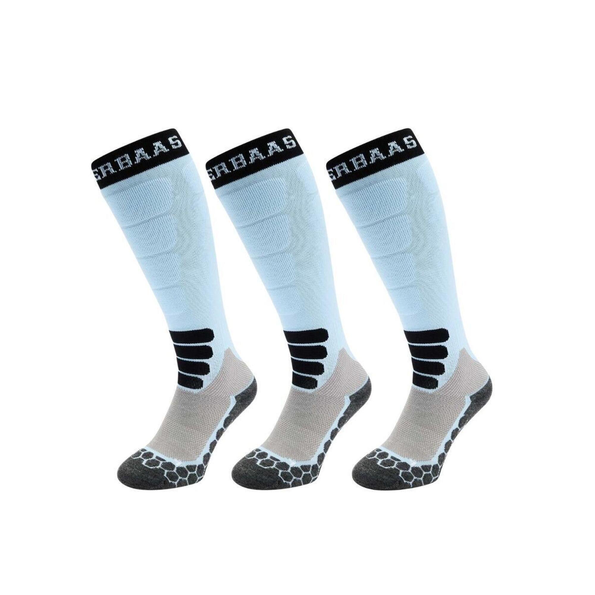 Skarpety narciarskie - Merino Wool Pro - 3 pary - Niebieskie