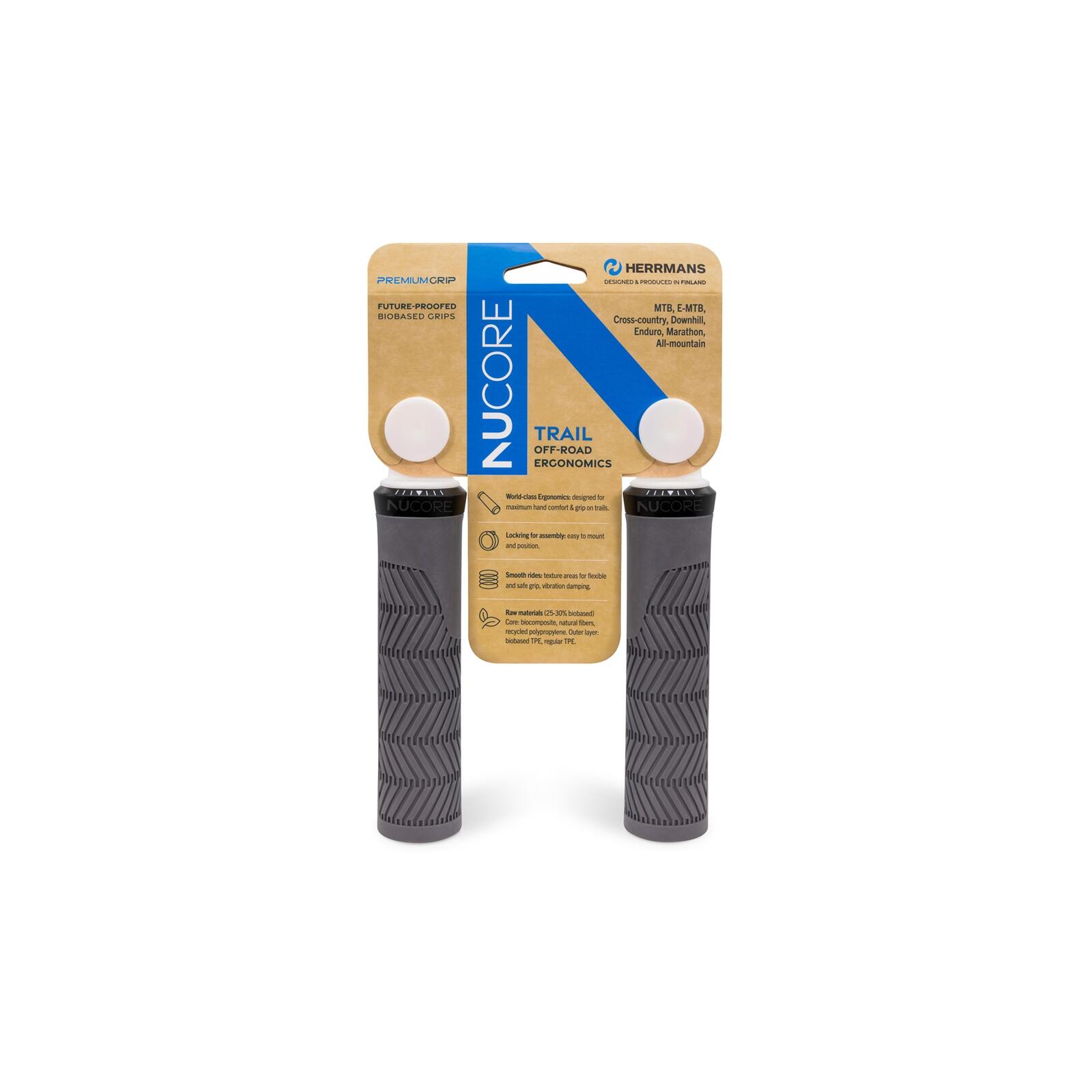 Uchwyt rowerowy Herrmans Nucore Trail 130mm w kolorze szarym