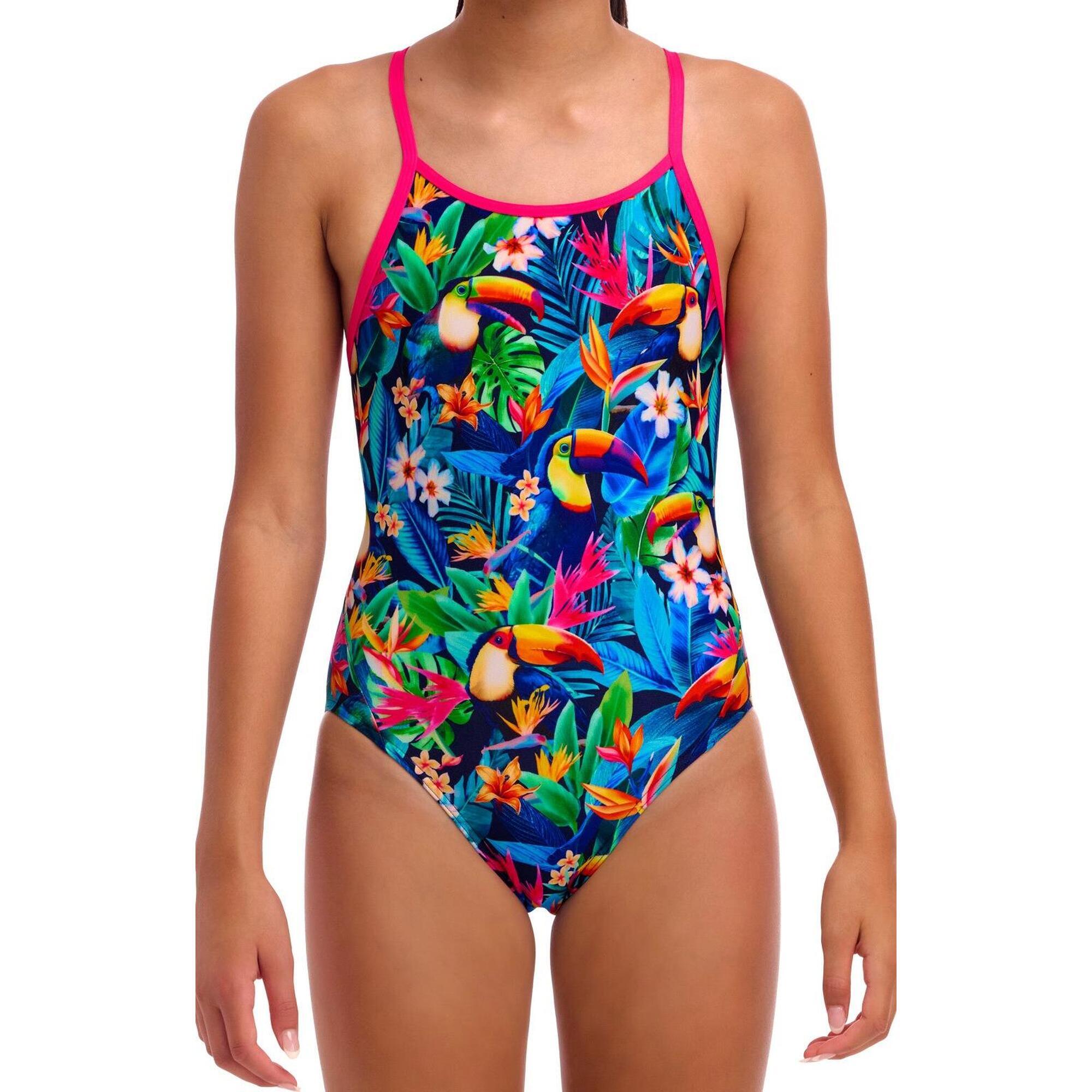 Strój kąpielowy jednoczęściowy FUNKITA Birdie Wordie - dziewczęcy