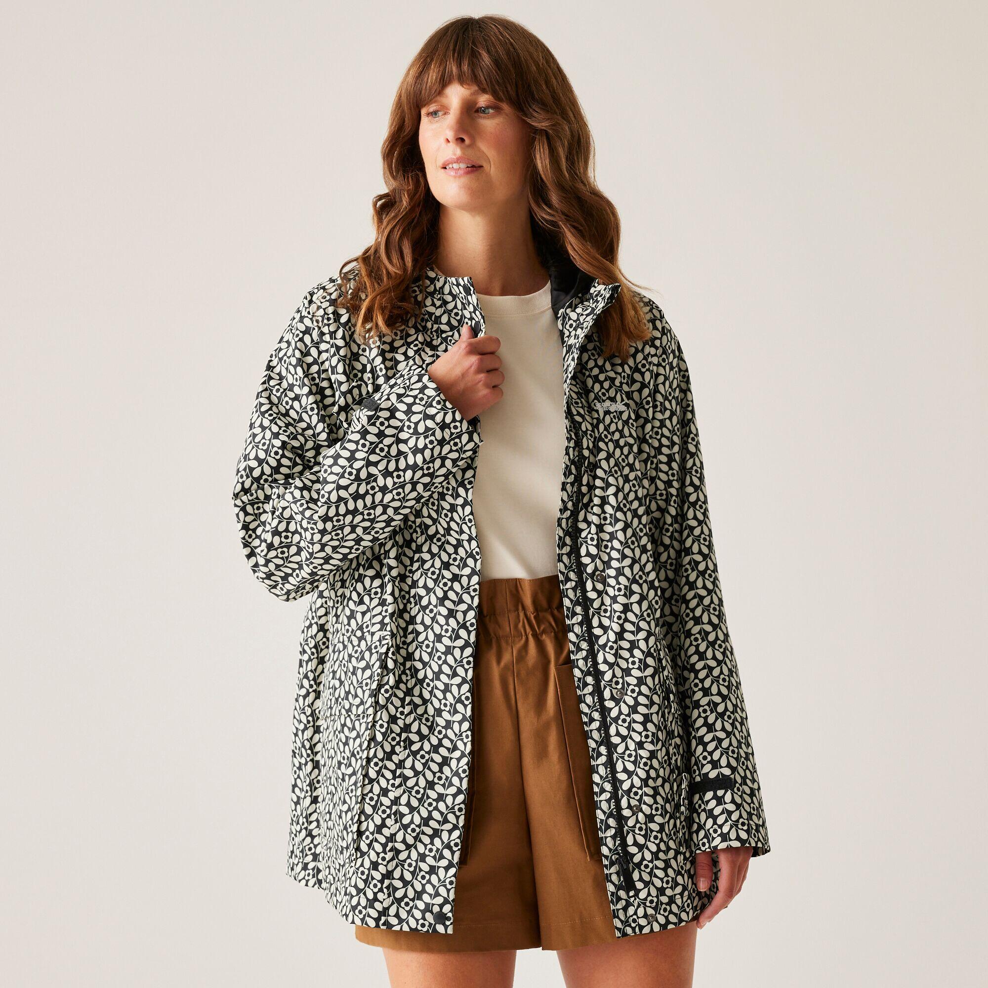 Kurtka turystyczna przeciwdeszczowa damska Orla Kiely Swing wodoodporna