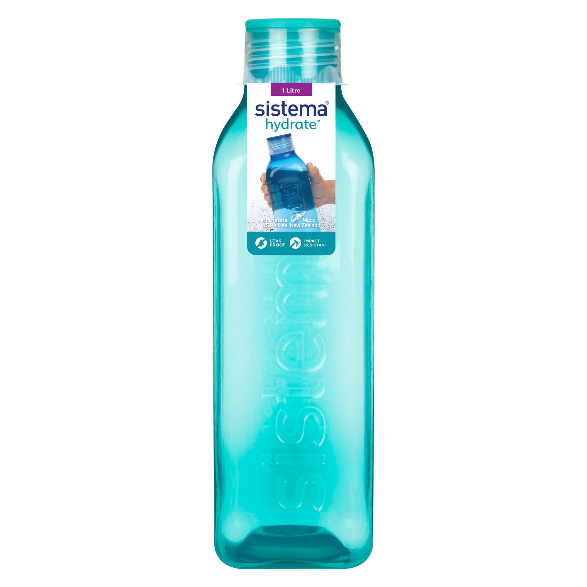 Kwadratowa butelka z zakrętką Square 1 l