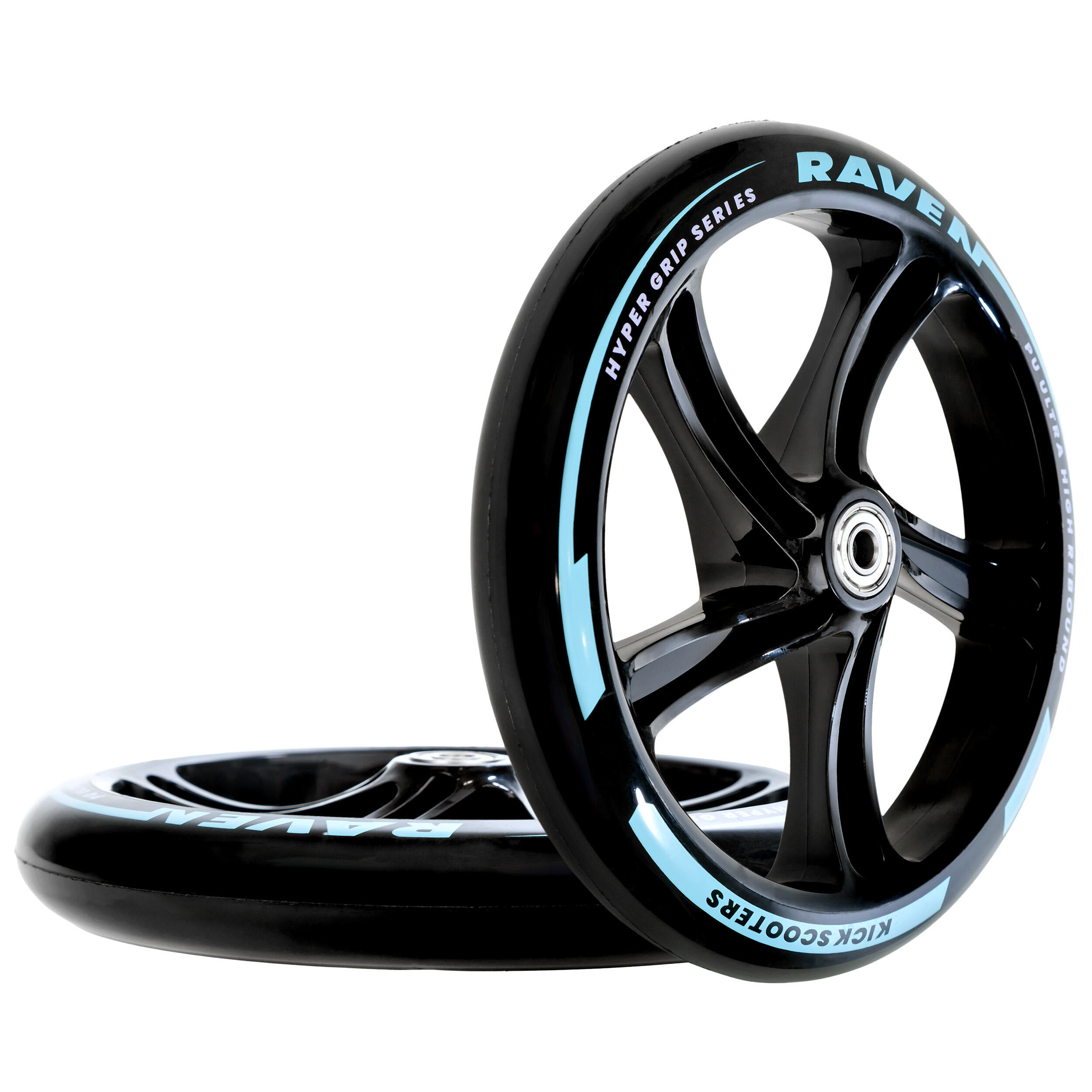 ZESTAW_Kółko do hulajnogi Raven Estelle PRO Black 200mm (2pc) (z łożyskami)