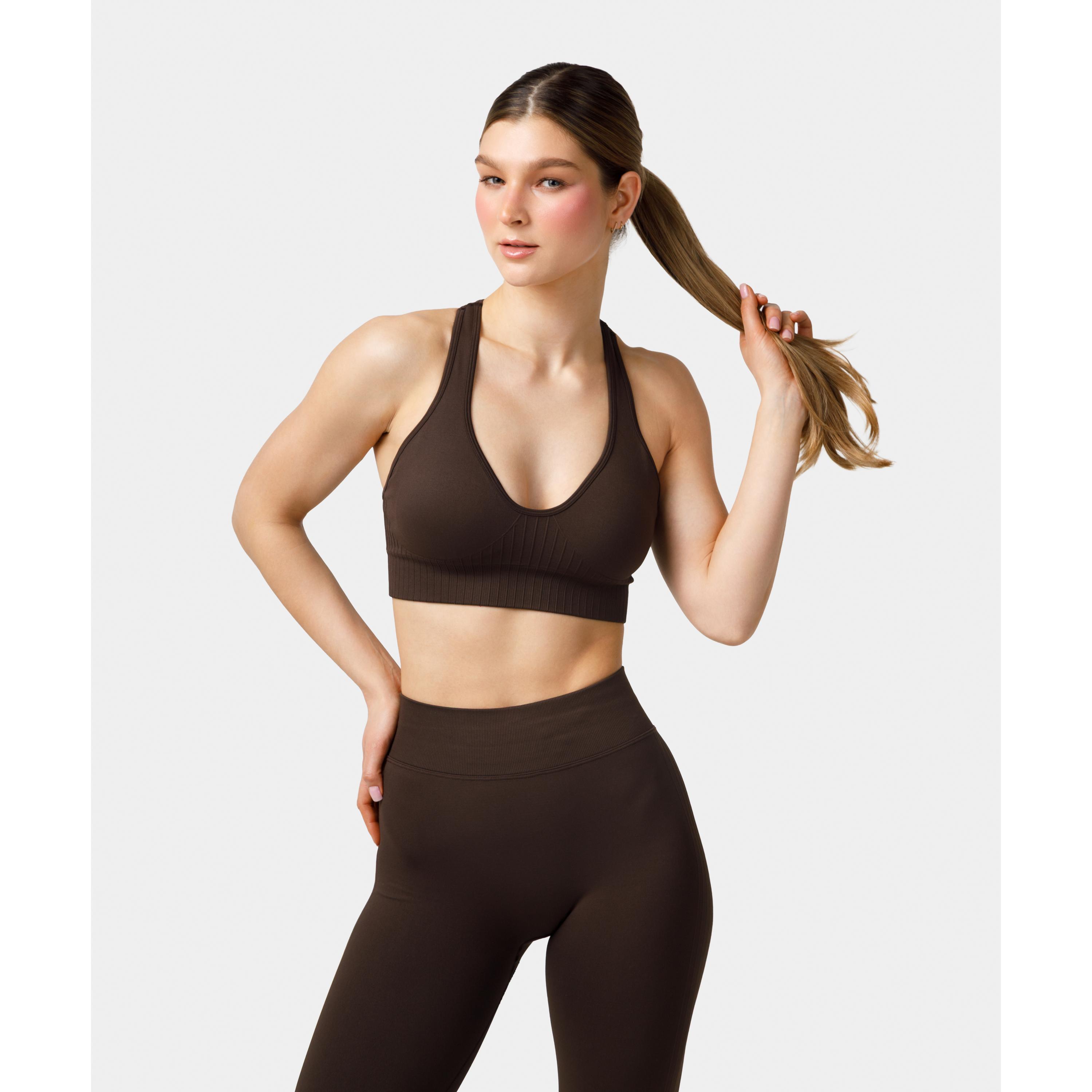 Biustonosz bezszwowy Carpatree Elite brązowy