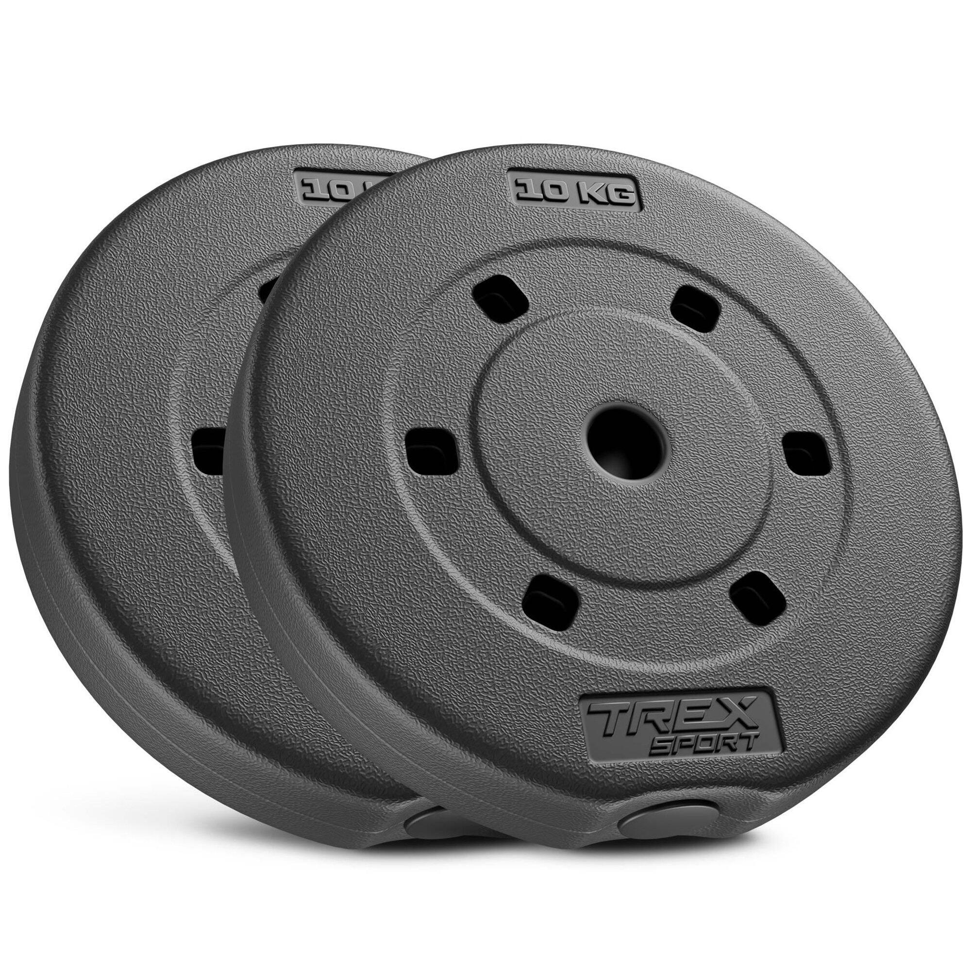 Zestaw obciążeń bitumicznych do gryfów Trex Sport 20kg (2×10kg) ścięte krawędzie