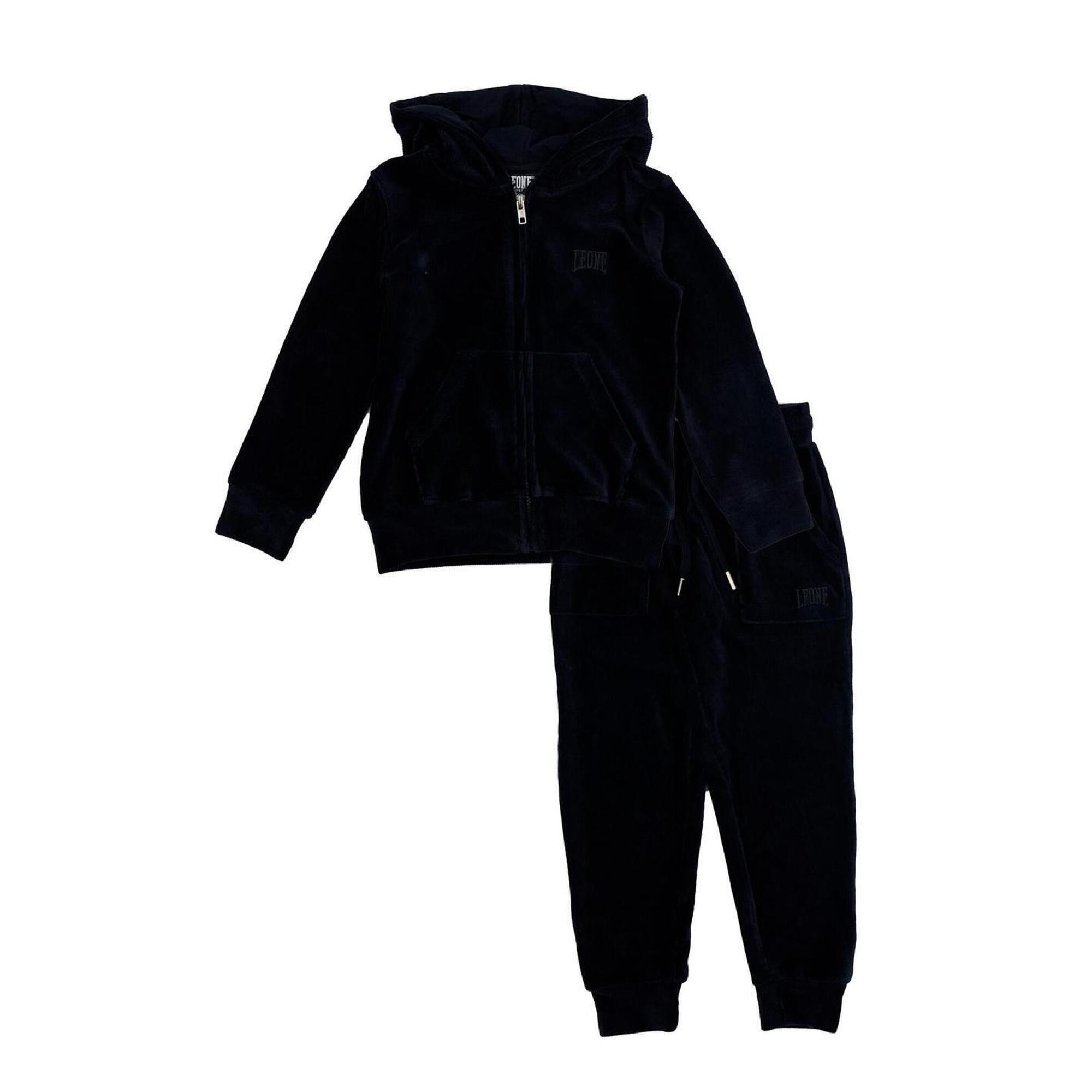 Różowy dres z kapturem Girl Leone