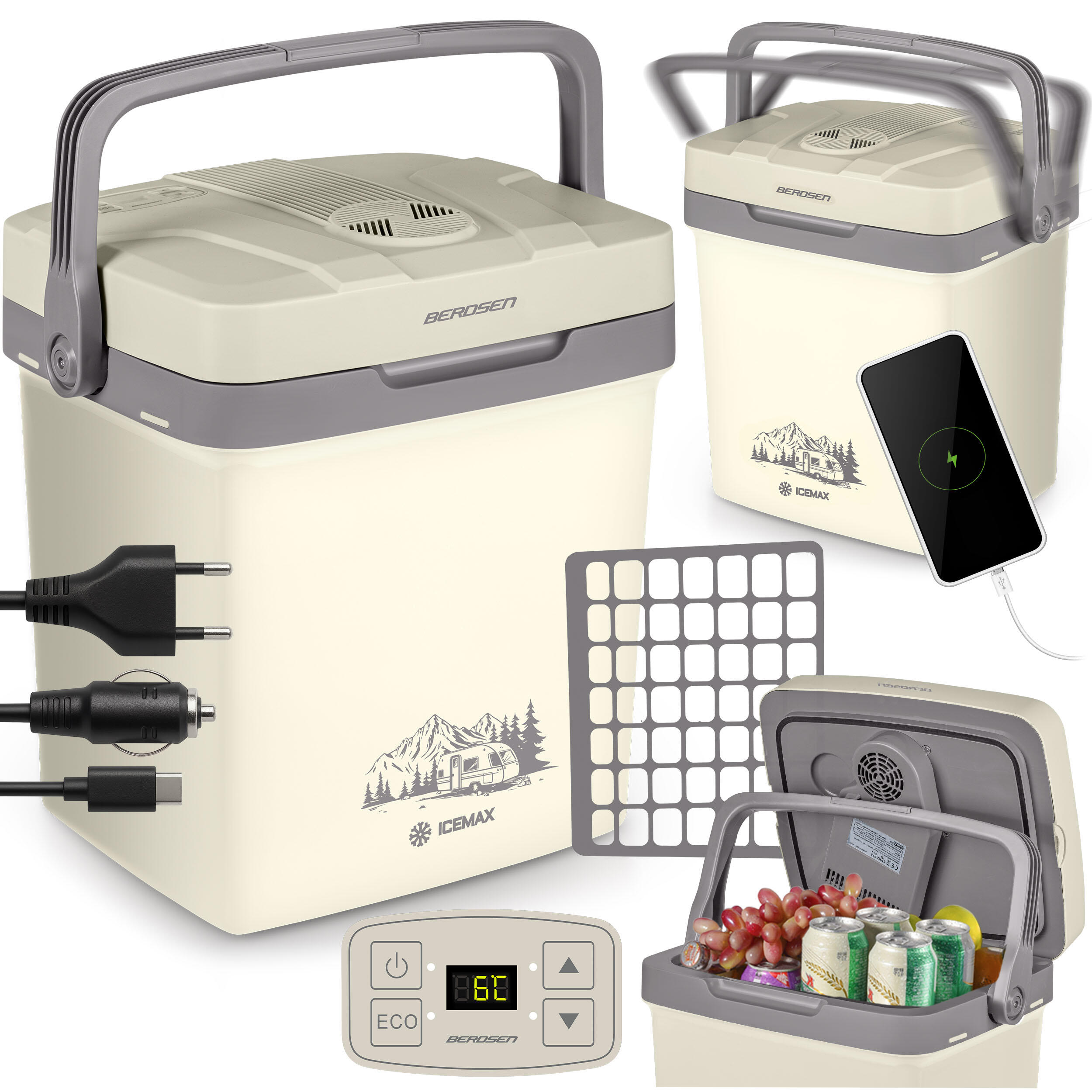 Lodówka turystyczna samochodowa Berdsen 12V/230V 26l