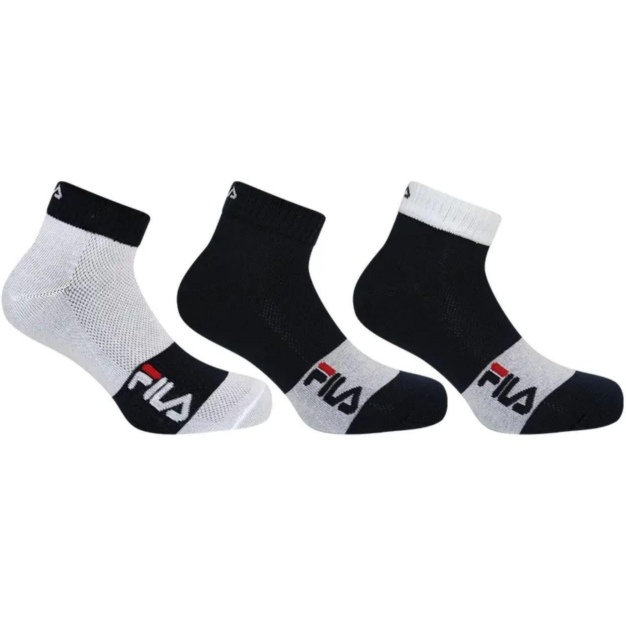 Fila skarpety 3-pack quarter biały/granat 43-46