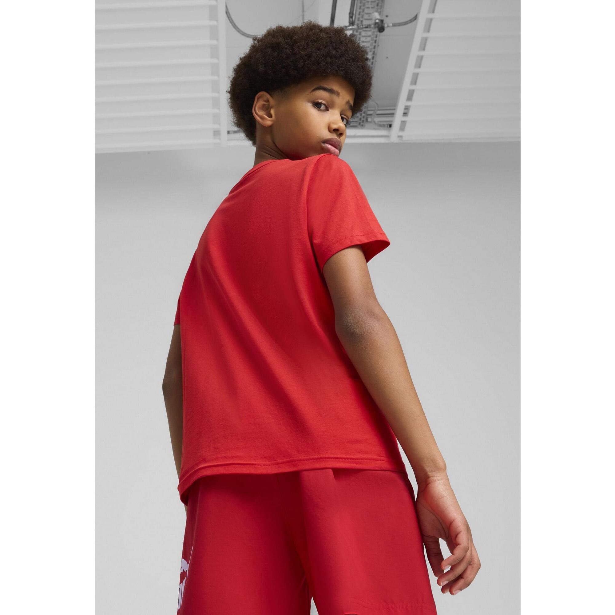 Młodzieżowa koszulka Essentials Logo Lab Summer PUMA For All Time Red