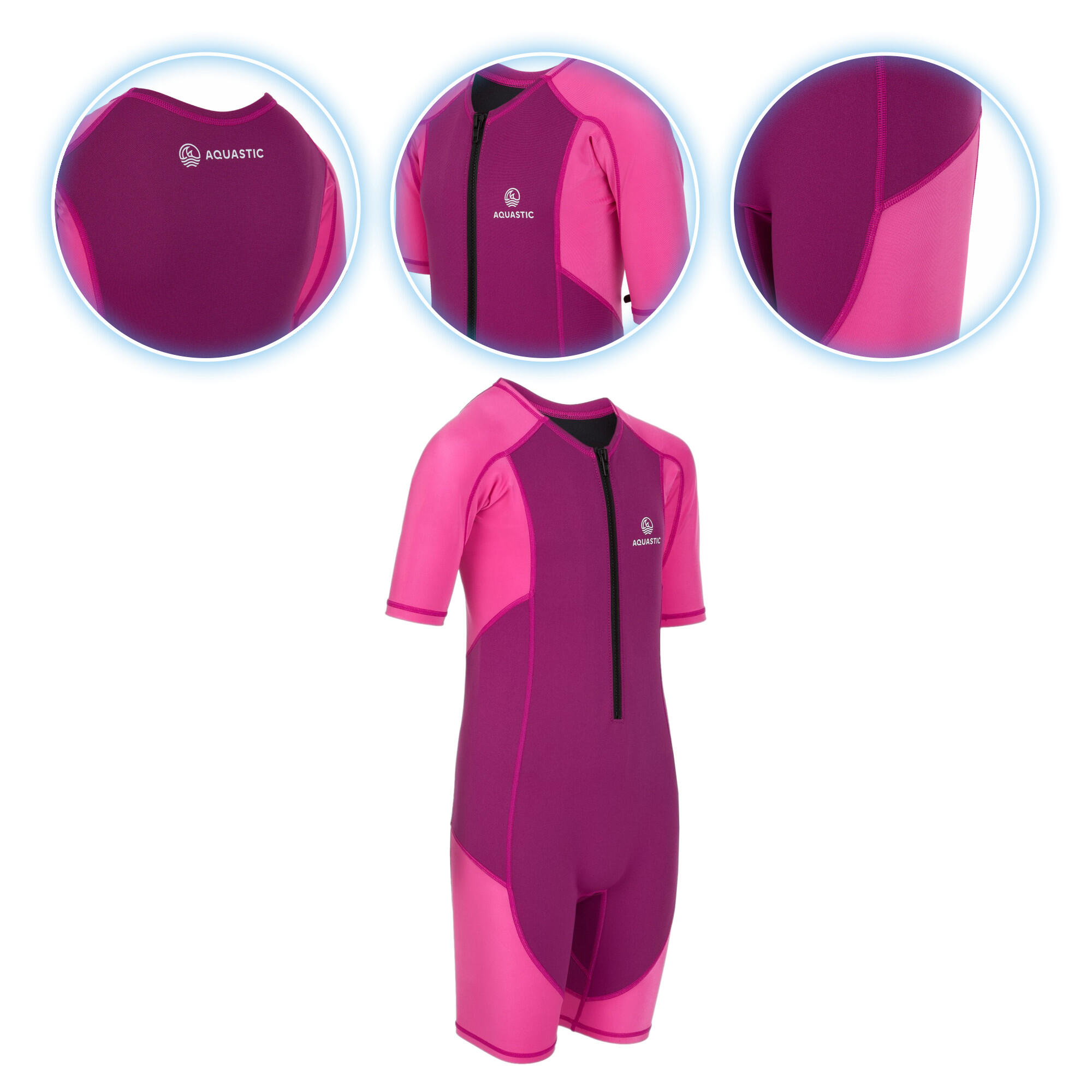 Pianka surfingowa dziecięca AQUASTIC surfingowa z neoprenu 1.5 mm WAVEY