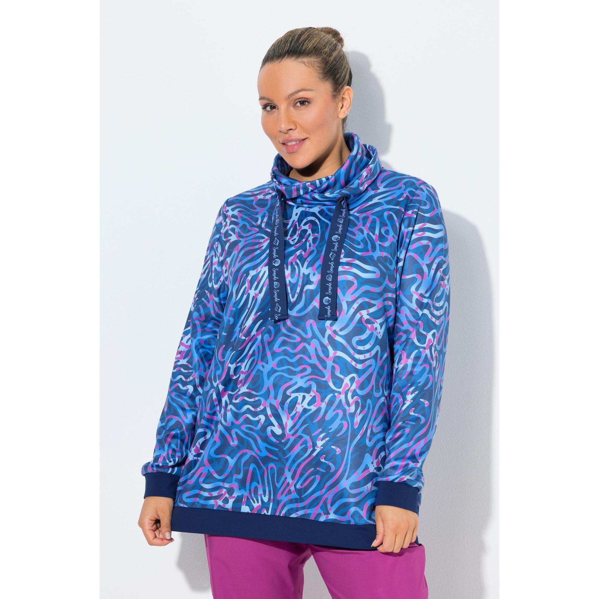 Damskie Bluza stójka długie rękawy z recyklingu