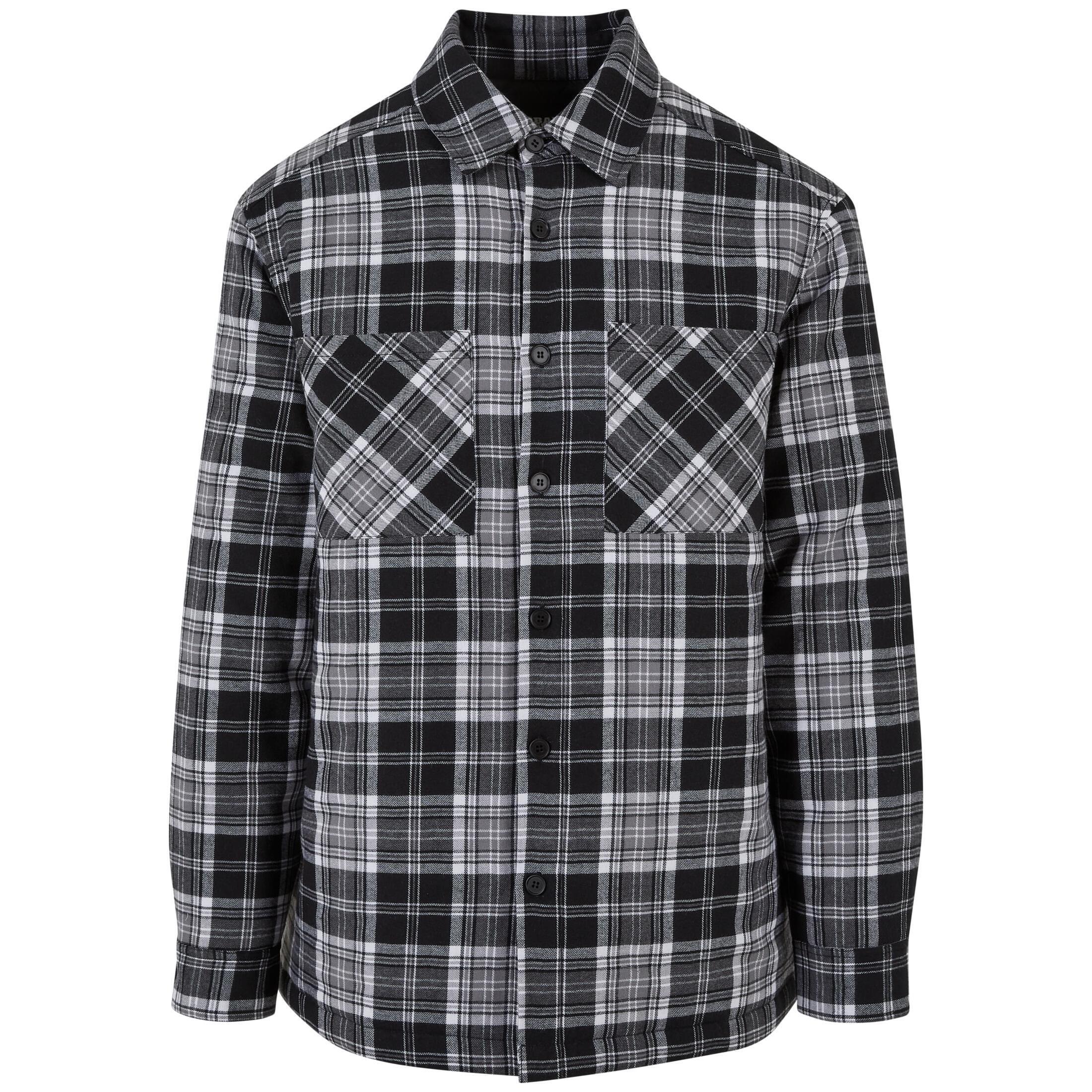 Pikowany overshirt w kratę Urban Classics