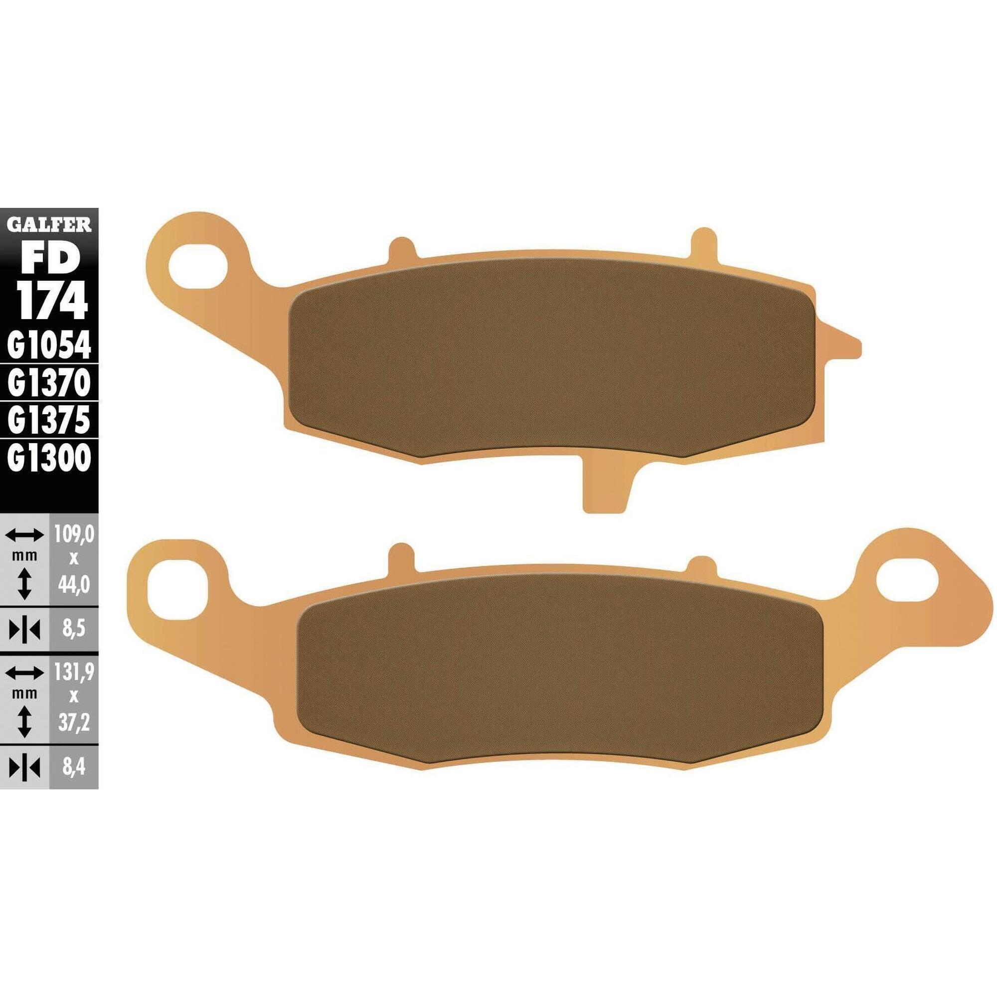 Klocki hamulcowe Galfer FD174 G1370 z metalu sinterowanego
