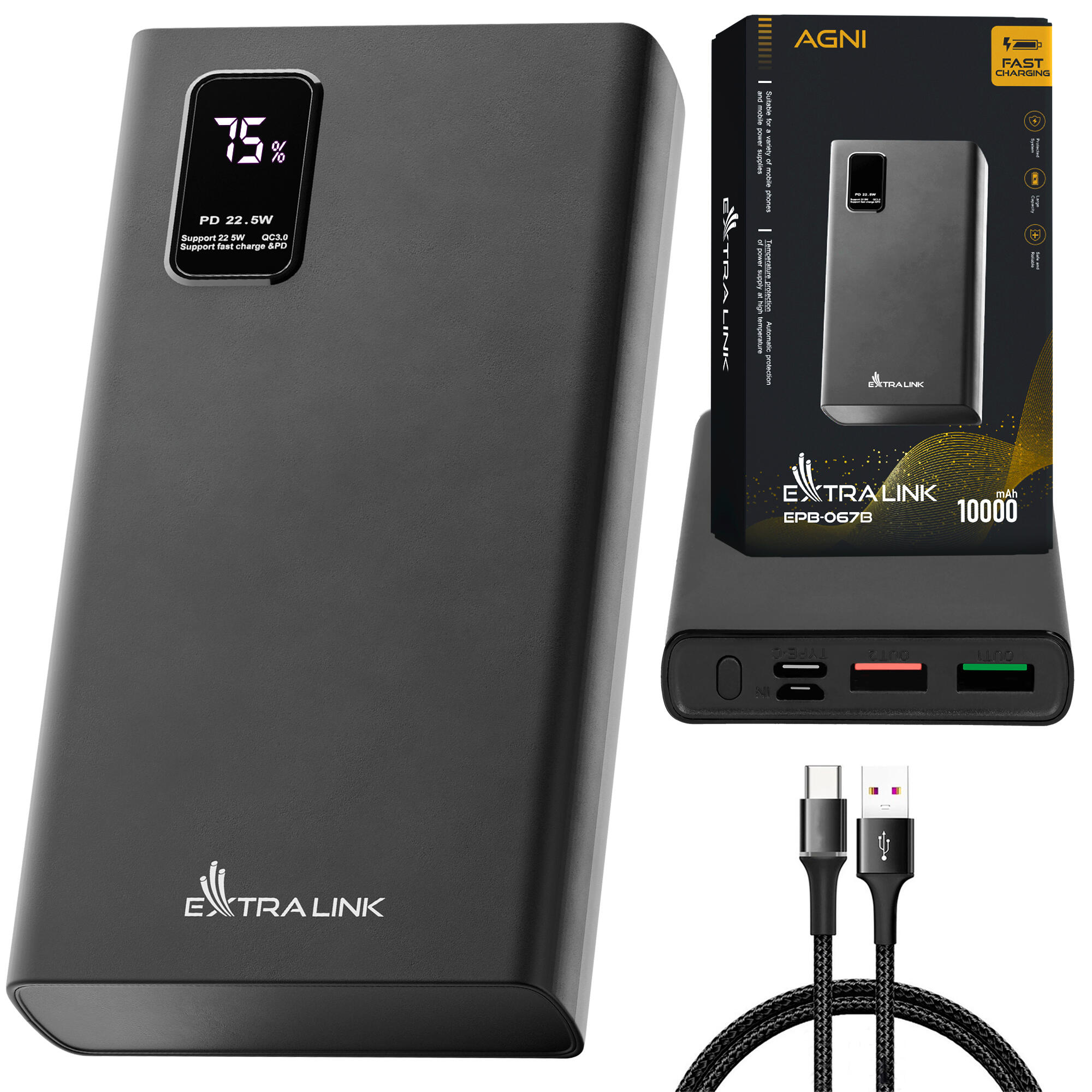 Powerbank Extralink EPB-067B 10000mAh