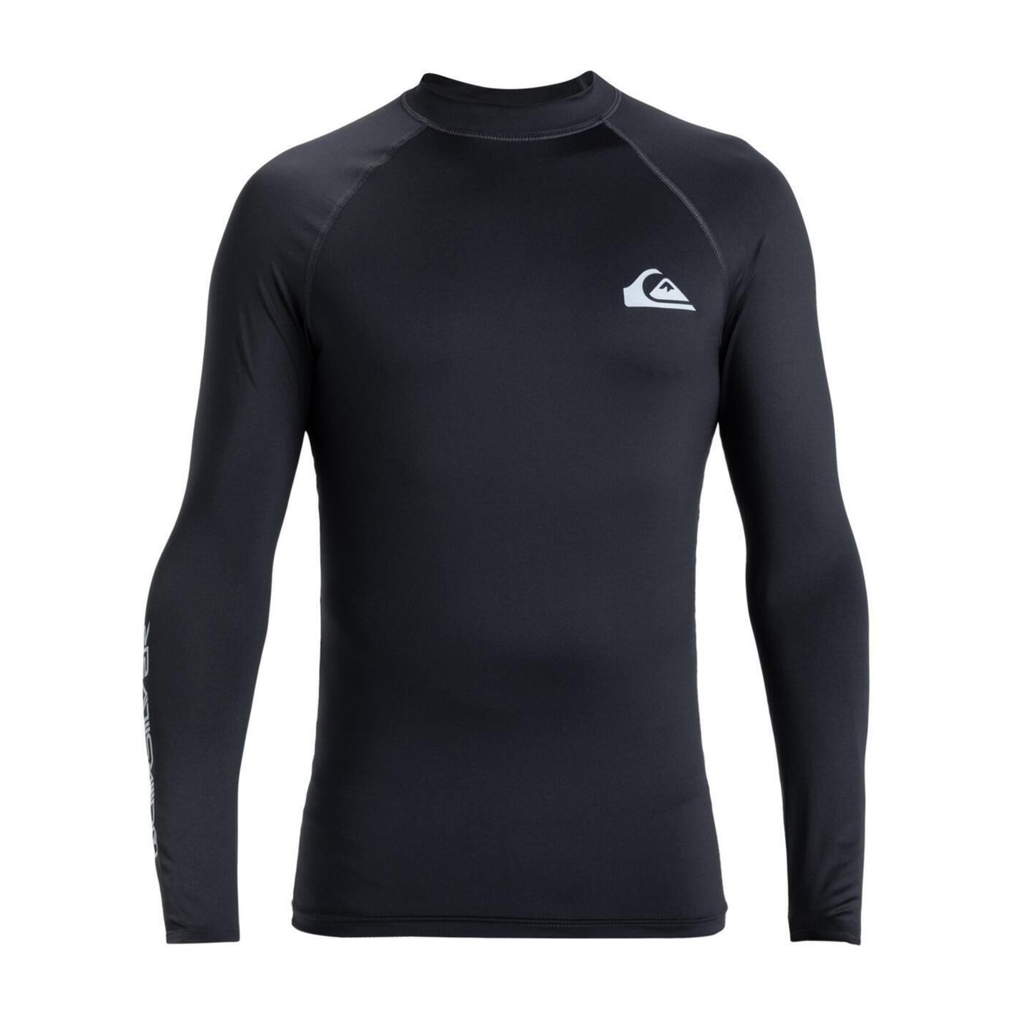 Koszulka surfingowa z długim rękawem UPF 50 dla Mężczyzn EVERYDAY Czarny