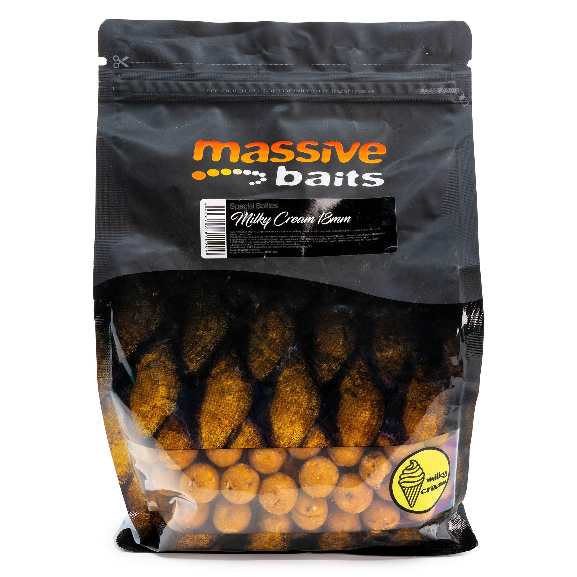Kulki Massive Baits Special Boilies Milky Cream 18Mm 1Kg