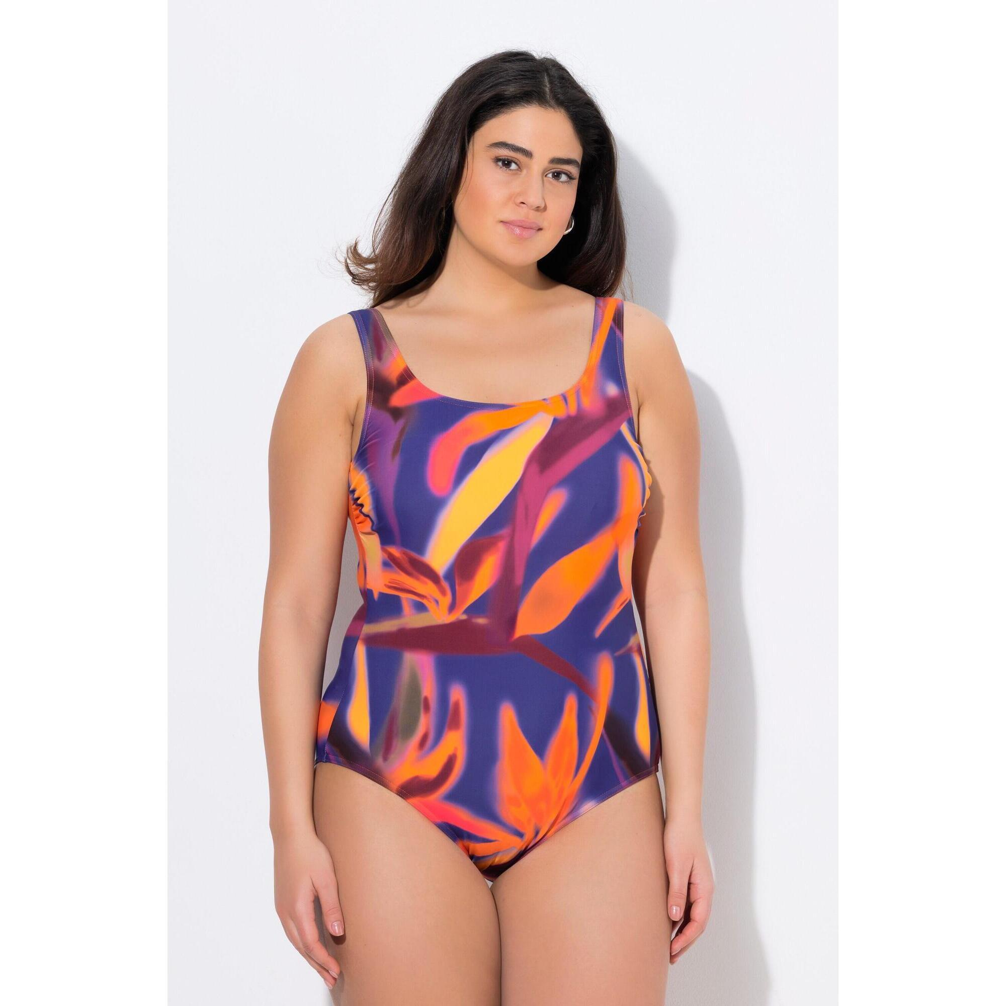 Damskie Strój kąpielowy bez miękkich miseczek okrągły dekolt