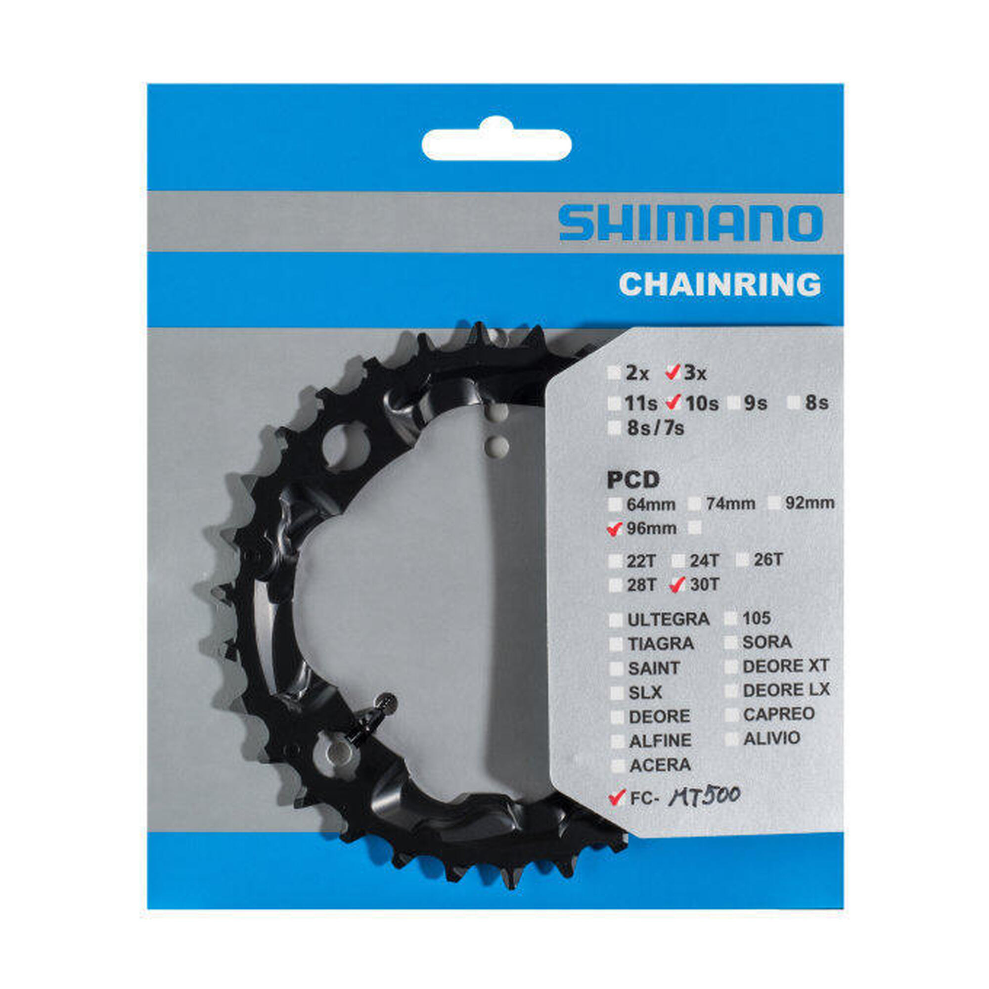 Tarcza Mechanizmu Korbowego 30 Zębów Fc-Mt500 / Fc-M523 (An) 10 Rzędów - Czarna