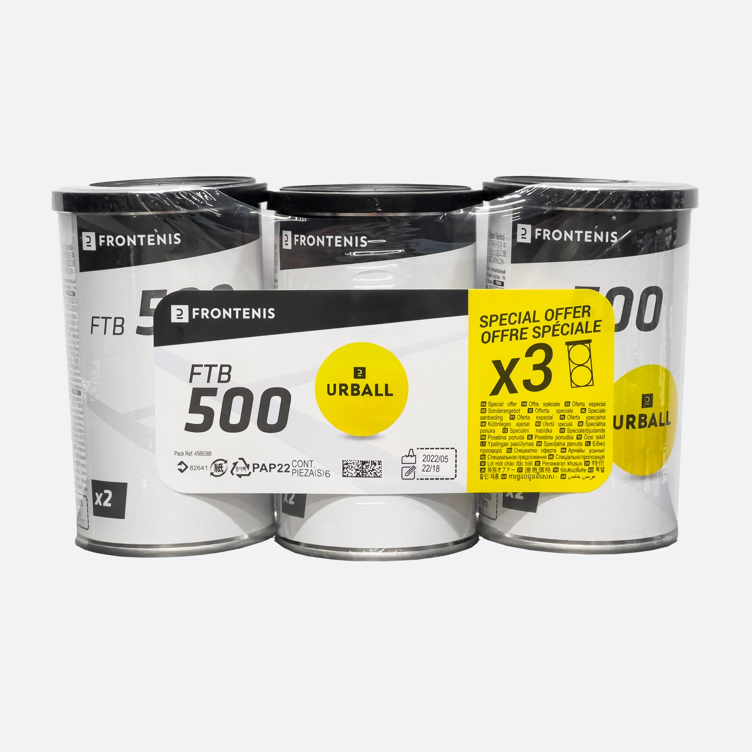 Trójpak Piłki do frontenisa FTB860