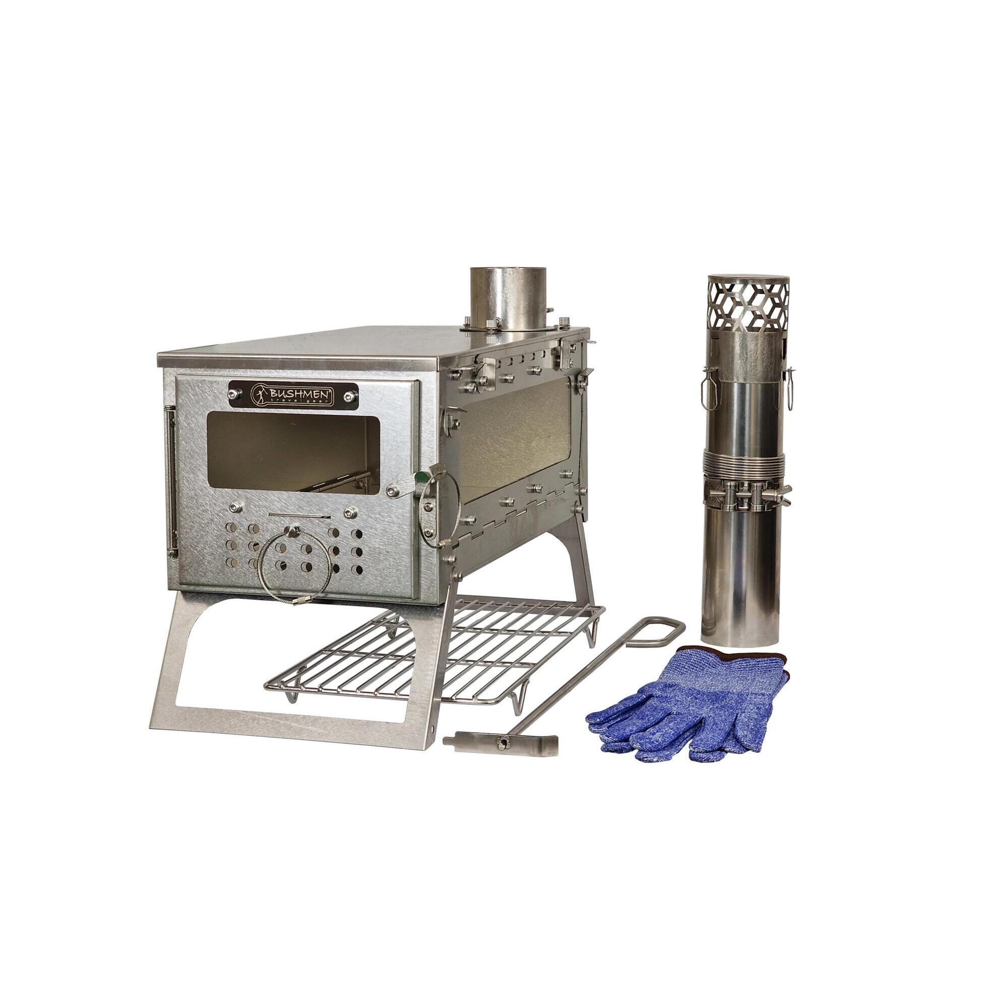 FASTFOLD L2W piecyk na drewno z dwoma oknami