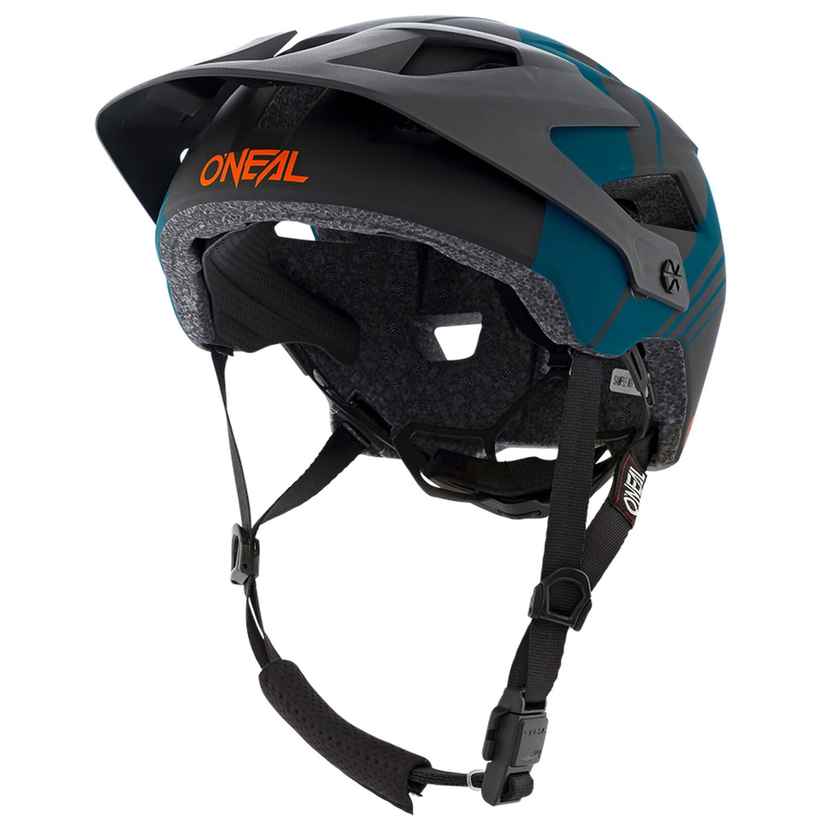 Kask rowerowy MTB DEFENDER NOVA, czarny/petrolowy