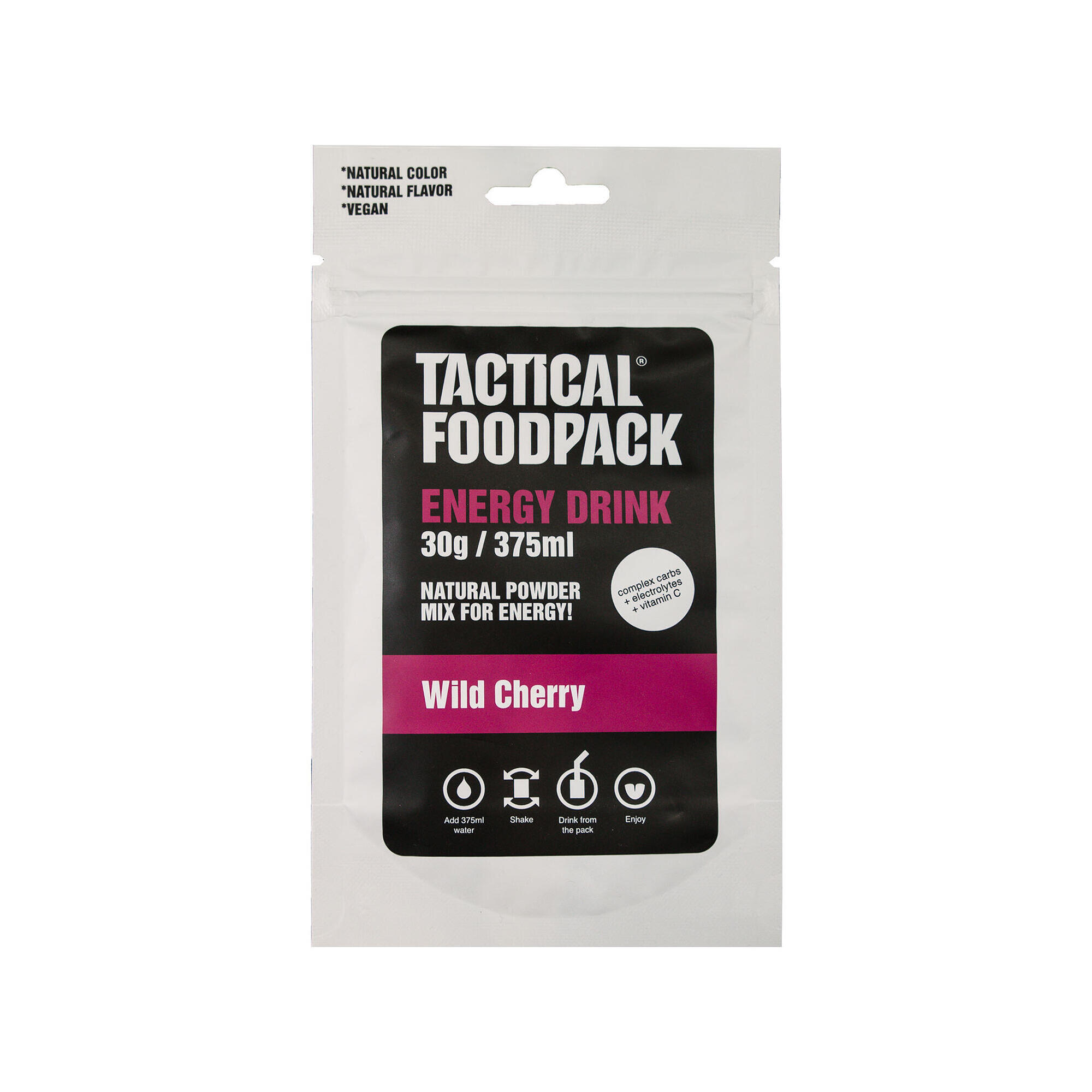Napój energetyczny Tactical Foodpack Energy Drink 375 ml - wild cherry