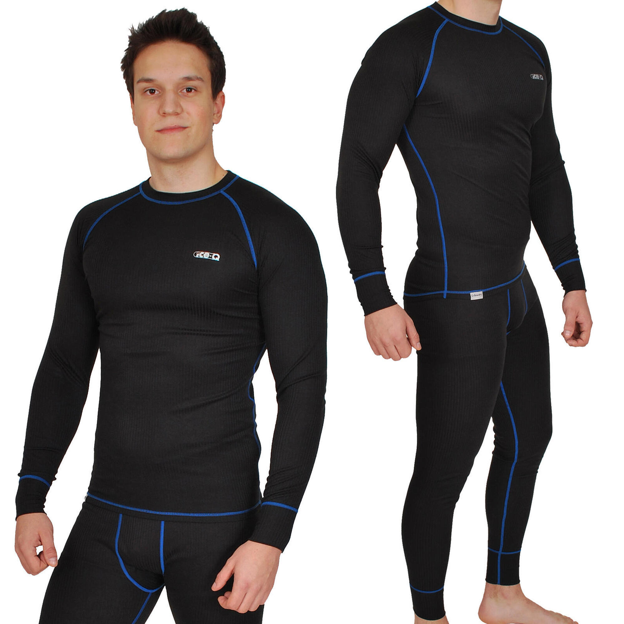 Bielizna termoaktywna męska Ice-Q Smart Man Black/Blue 3XL