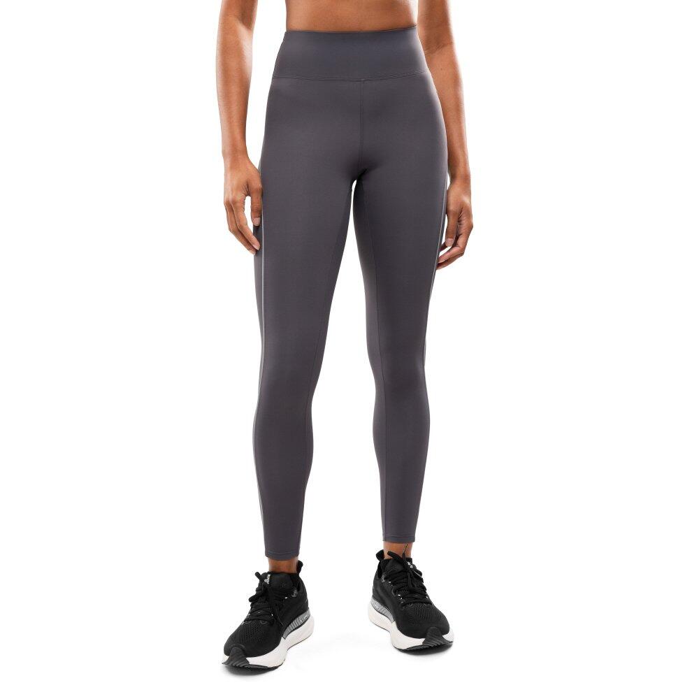 Damskie długie legginsy do biegania Fitness Siroko Lume Dark Gray