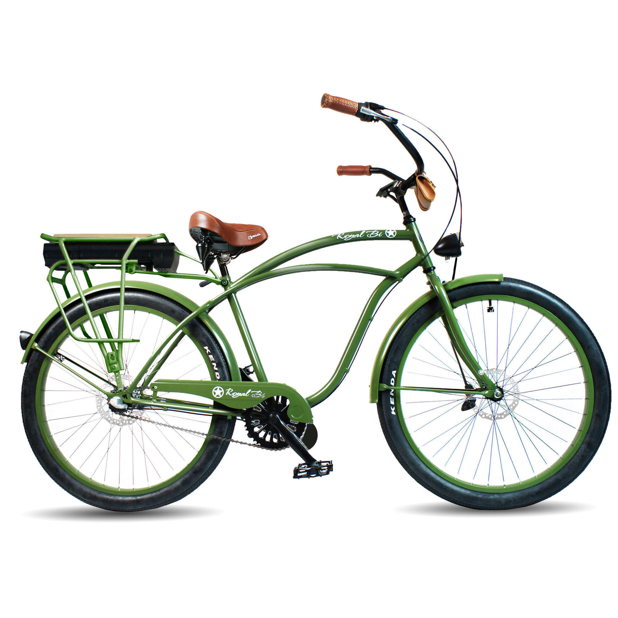 Rower elektryczny e-bike beach cruiser miejski męski U.S. Army 28