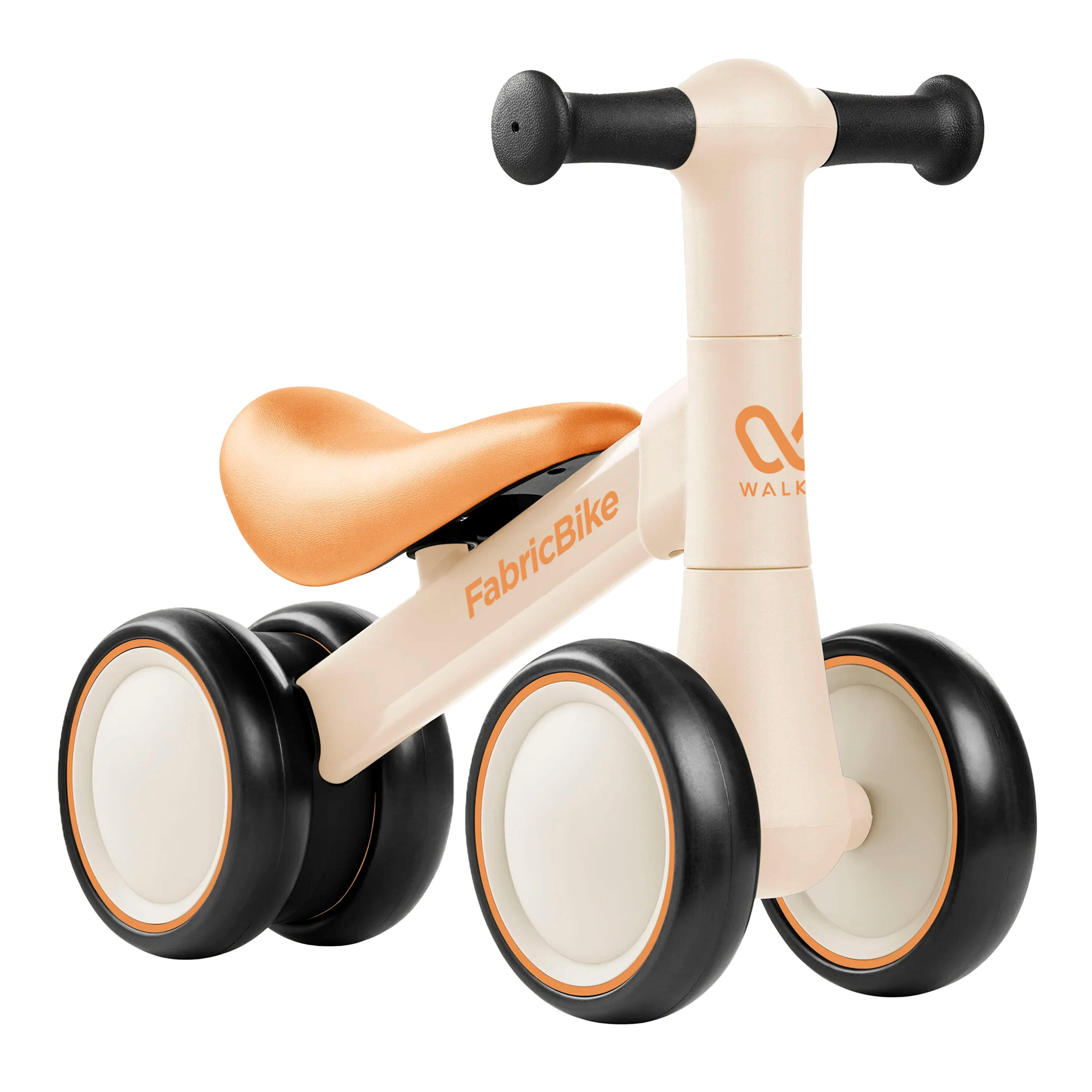 Chodzik - rowerek biegowy dla niemowląt w wieku 10-24 miesięcy, 4 koła. Beige