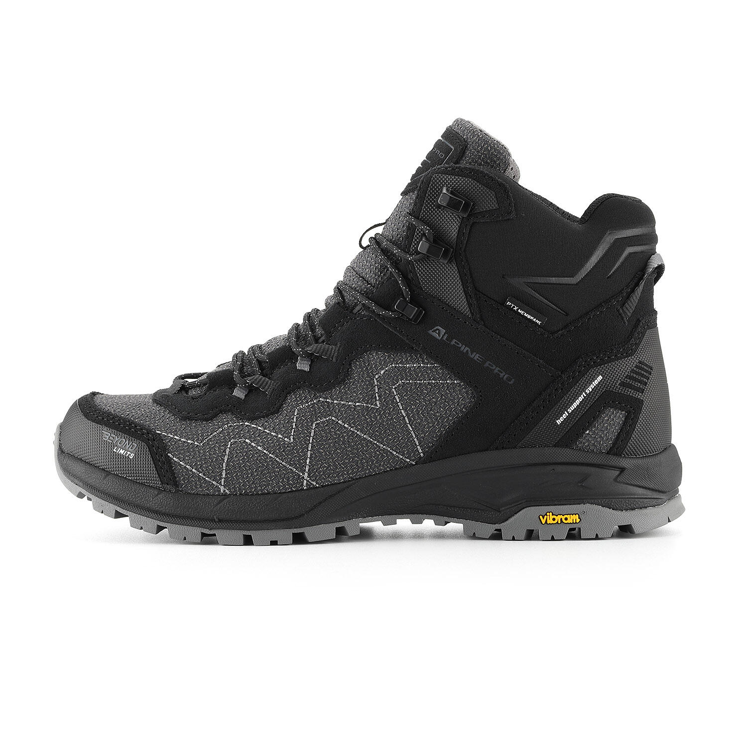 Buty wysokie trekkingowe unisex Alpine Pro Cerne 2 Vibram