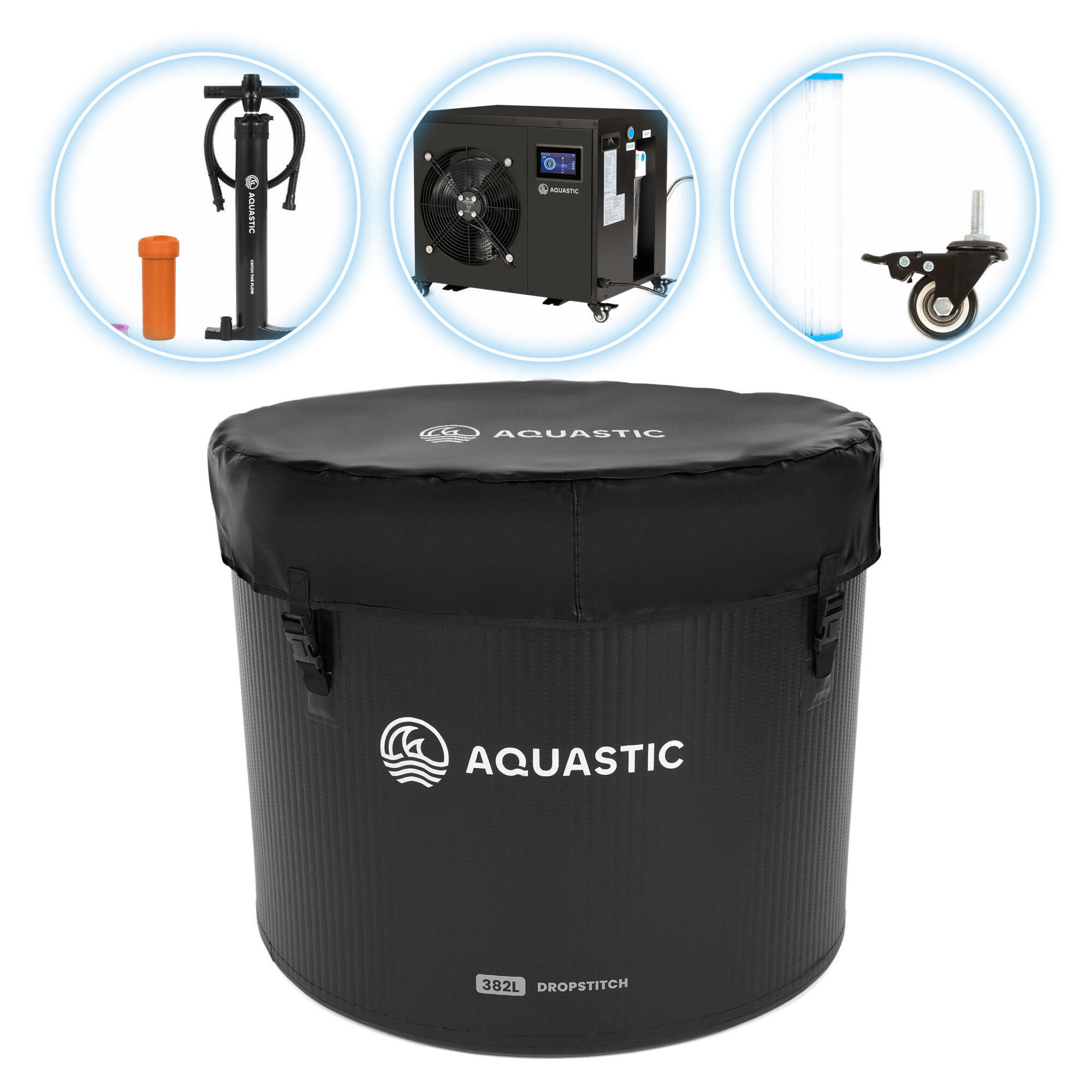 Zestaw AQUASTIC basen 382L z agregatem do morsowania BrrFree