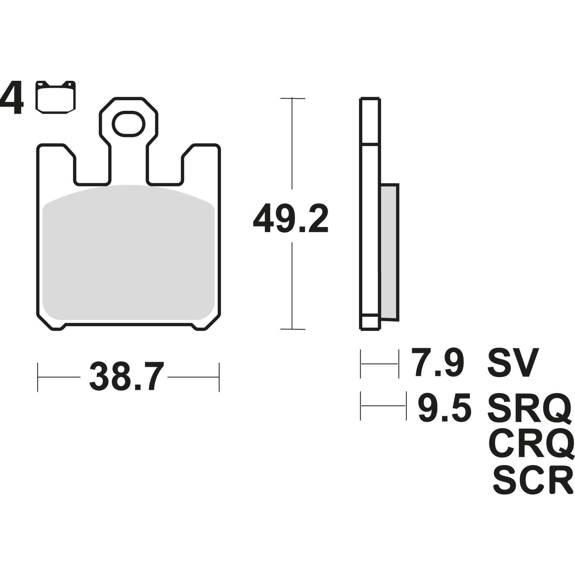 Klocki hamulcowe TRW MCB 742 SV z metalu spiekanego