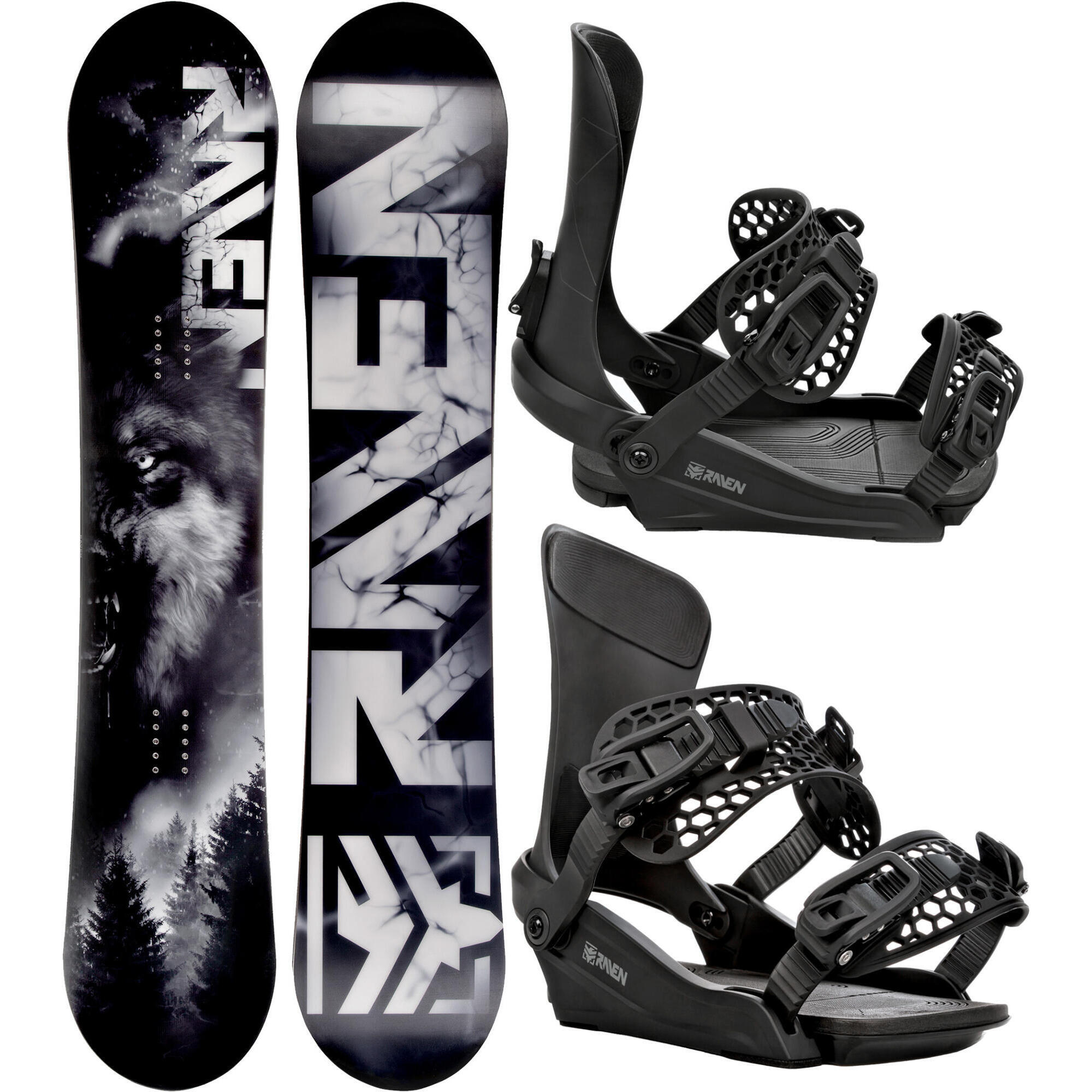 Zestaw Snowboard Raven Lupus + Wiązania Raven King