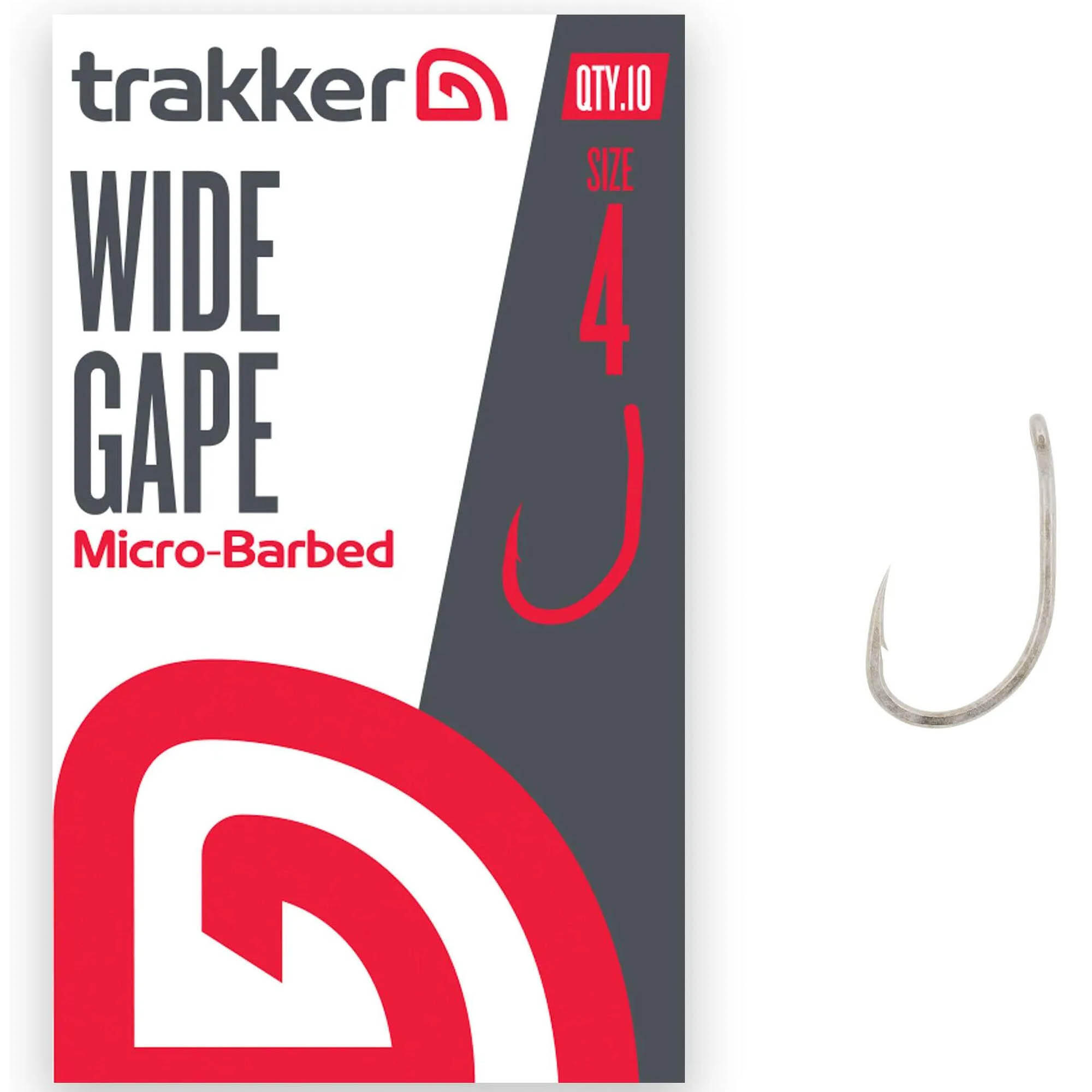 Haczyki Karpiowe Z Zadziorem Trakker Wide Gape Hooks Micro Barbed R. 4
