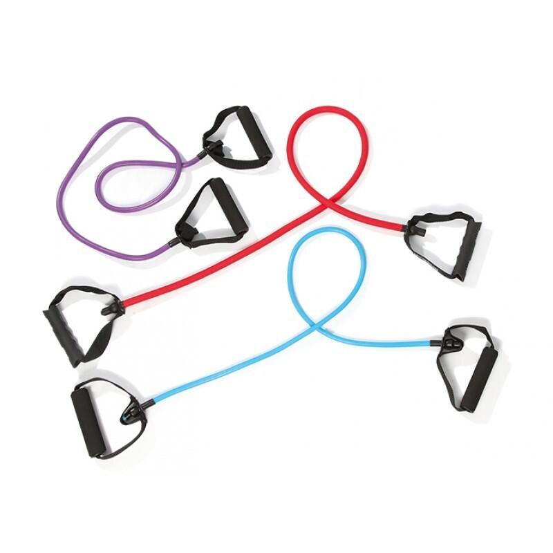 Guma oporowa z uchwytem Sveltus, lekka, niebieska