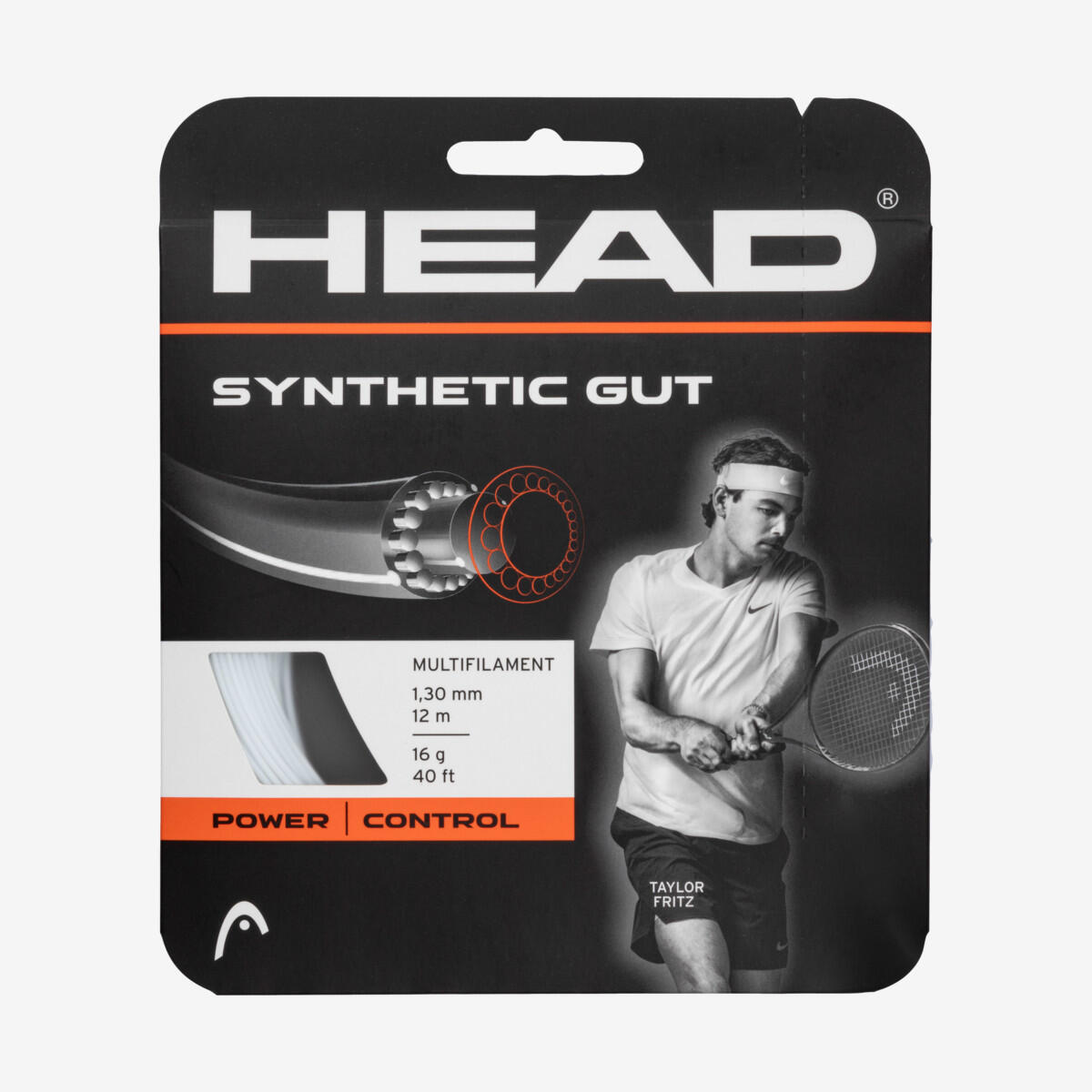 Naciąg do rakiety tenisowej Head SYNTHETIC GUT set. 12m. white