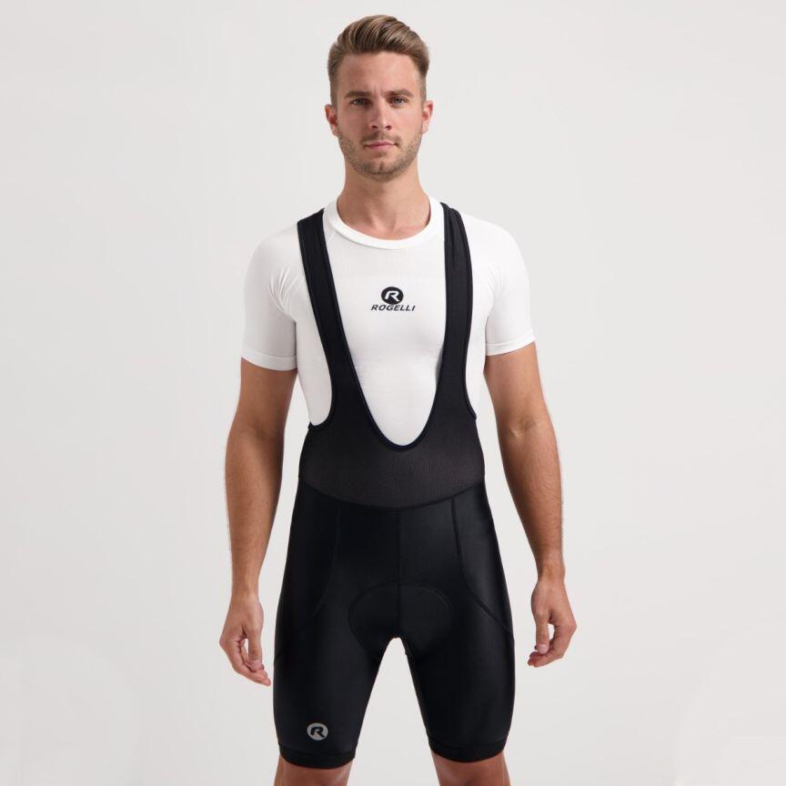 Spodenki rowerowe męskie Rogelli BASIC DE LUXE na szelkach
