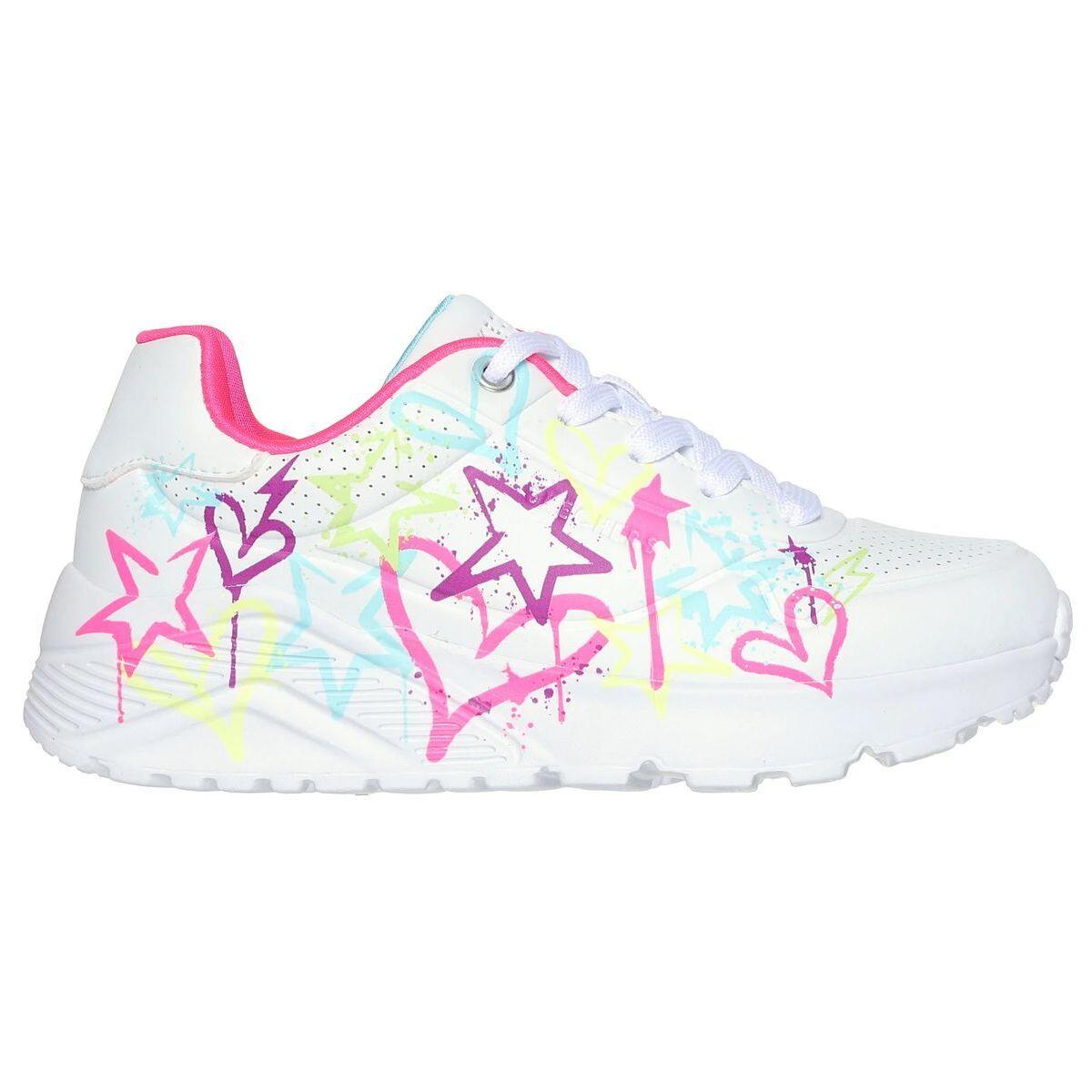 Chaussures Fille UNO LITE - MY DRIP WMN Blanc Blanc Skechers