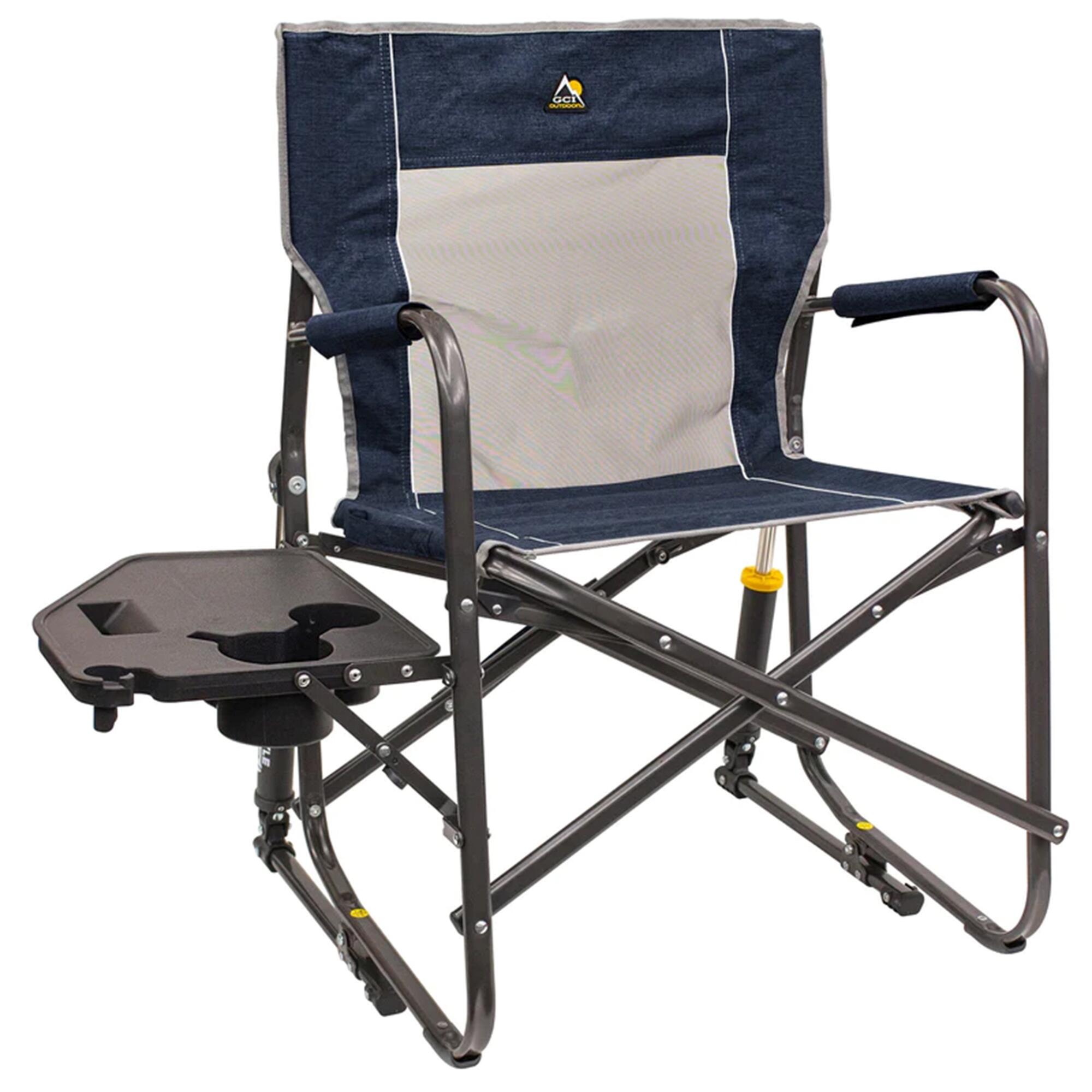 Krzesło GCI Outdoor Freestyle Rocker™ with Side Table - heathered indigo