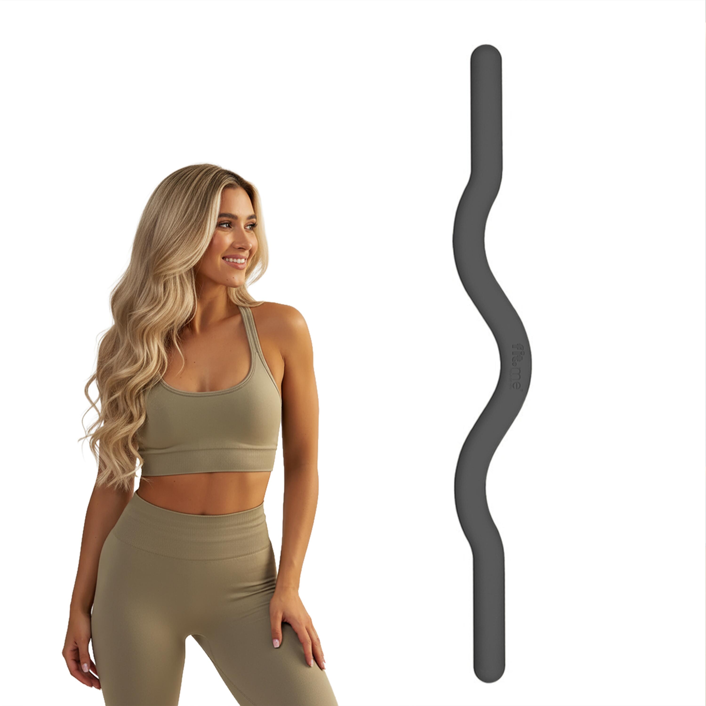 Sztanga Obciążeniowa Łamana Silikonowa Do Ćwiczeń Fitness Pilates 6.8 Kg