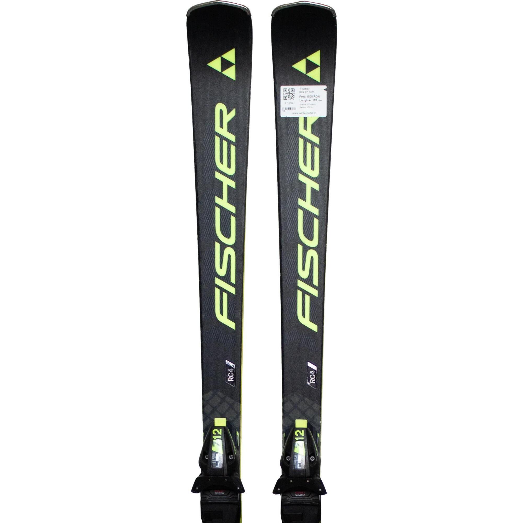 Second Life- Narty FISCHER RC4 RC 2025, 165 cm- Stan bardzo dobry