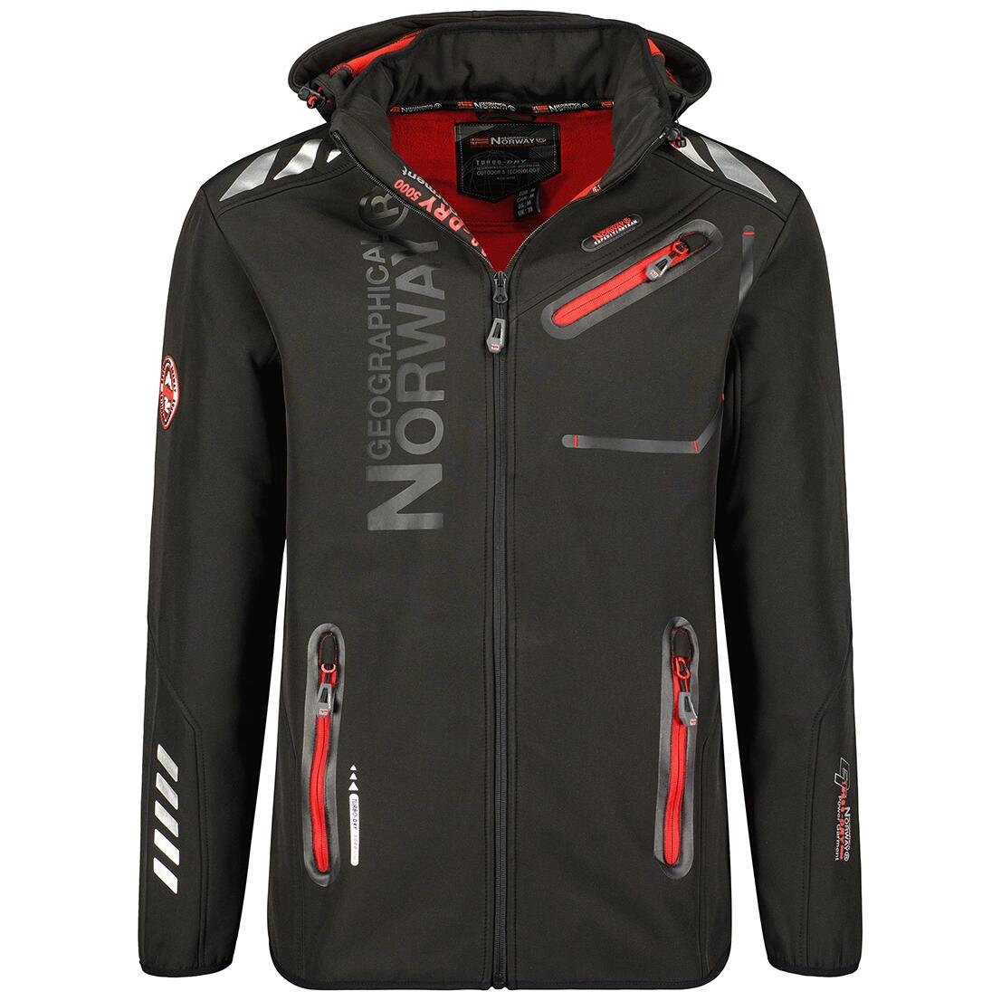 Geographical Norway Softshell ROYAUTE DB BLACK RED MEN 068 (WY2000H/GN/Black