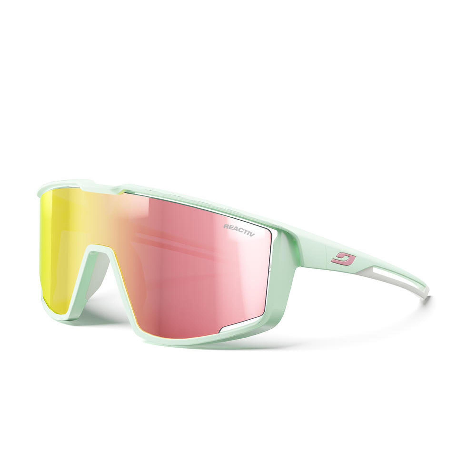 Okulary rowerowe JULBO FURY fotochrom miętowy Reactiv light amplifier kat.1-3