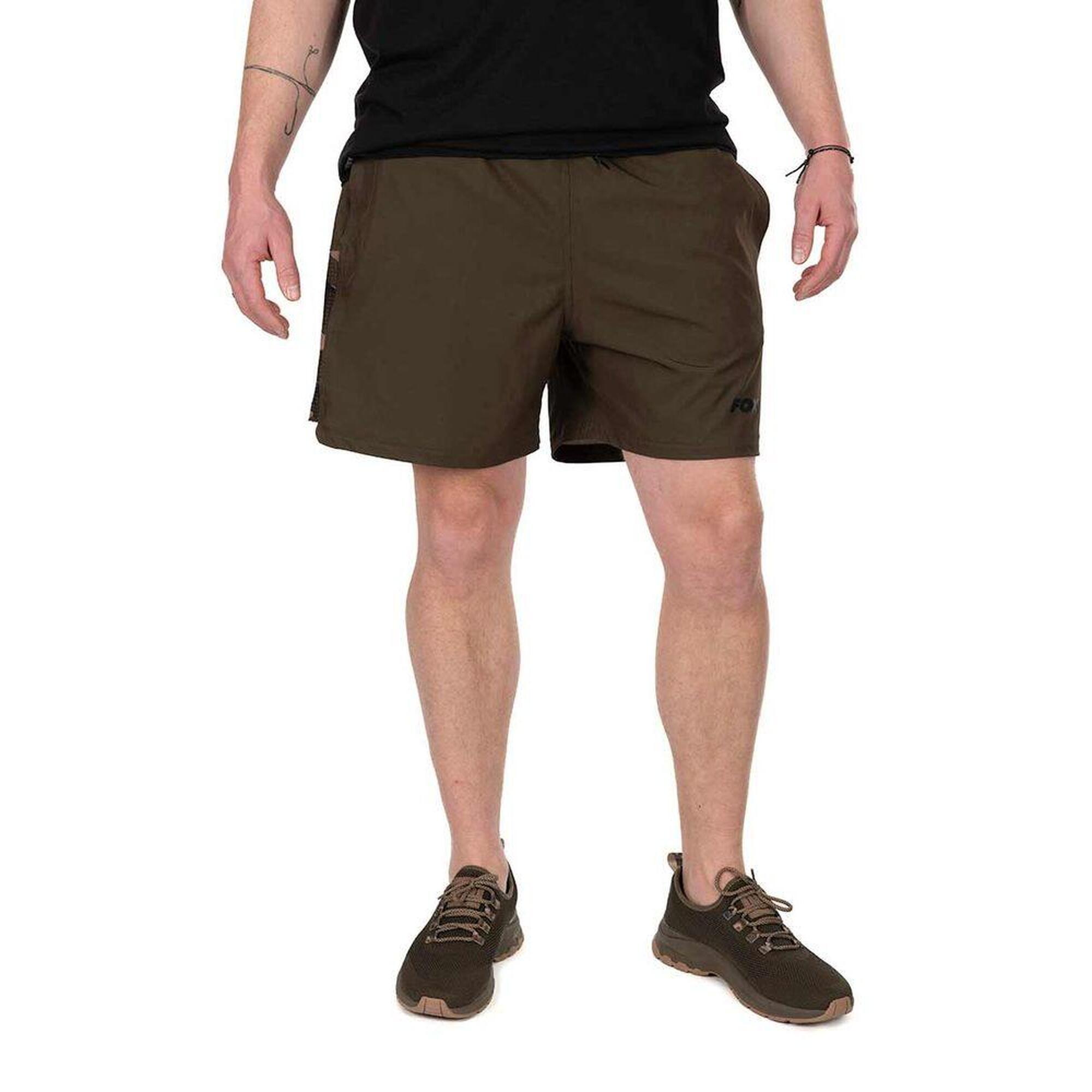 Spodenki Szorty Wędkarskie Męskie Fox Khaki Camo Swim Shorts