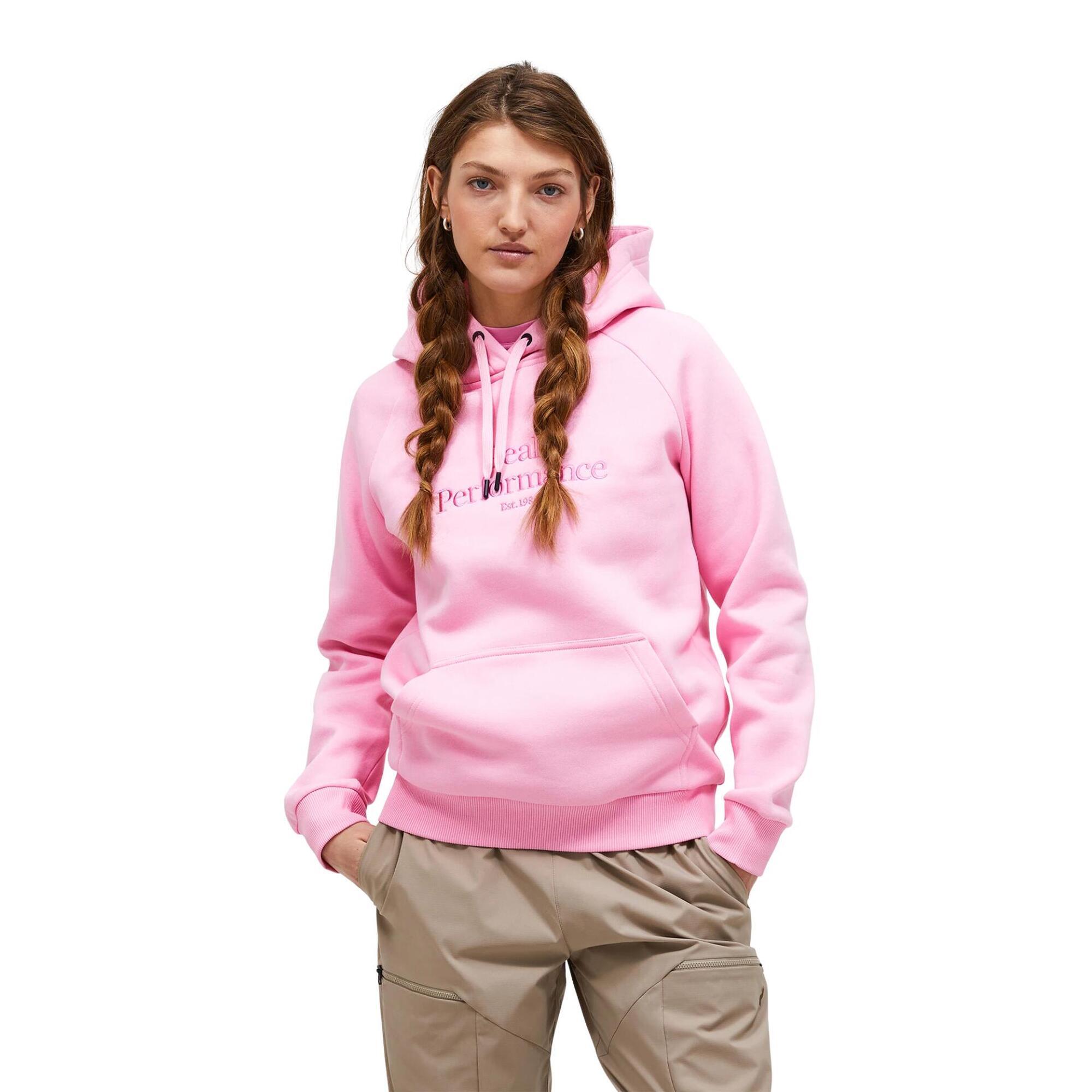 Bluza Peak Performance damska Original Hood różowy - S
