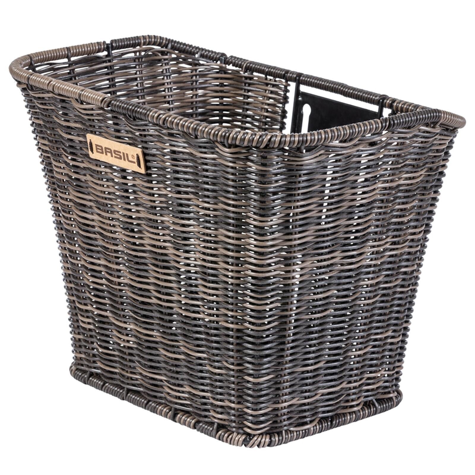 Kosz Rowerowy Bremen Rattan Look Fm 26 X 35 X 37 Cm - Naturalny Brąz