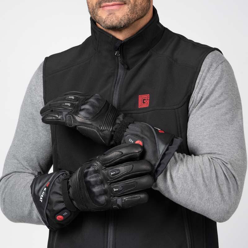 ALLROADS Ogrzewane rękawice motocyklowe + - 1 para baterii Dorośli