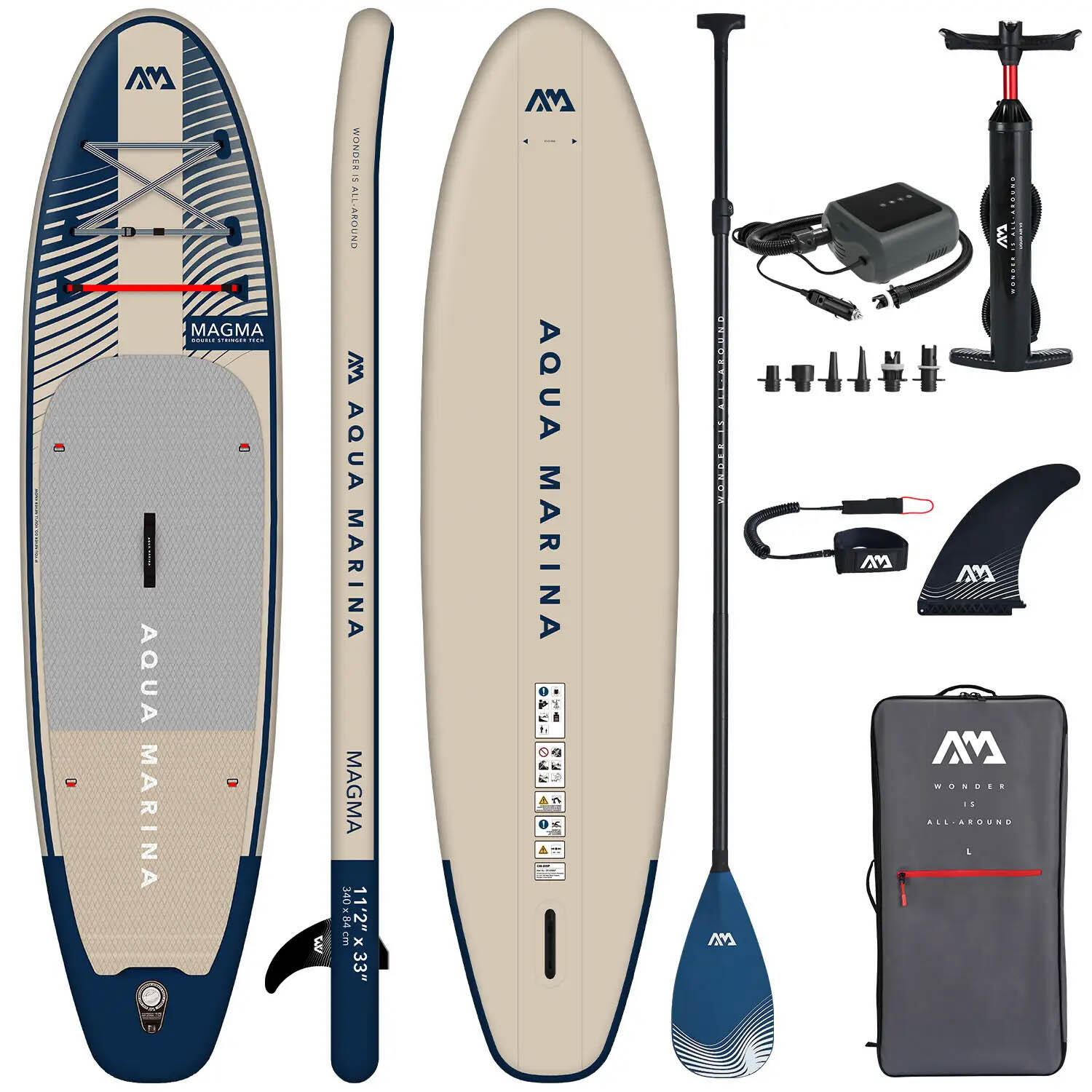 Deska SUP Pompowana Aqua Marina Magma 11'2" + Pompka Elektryczna PBG 6